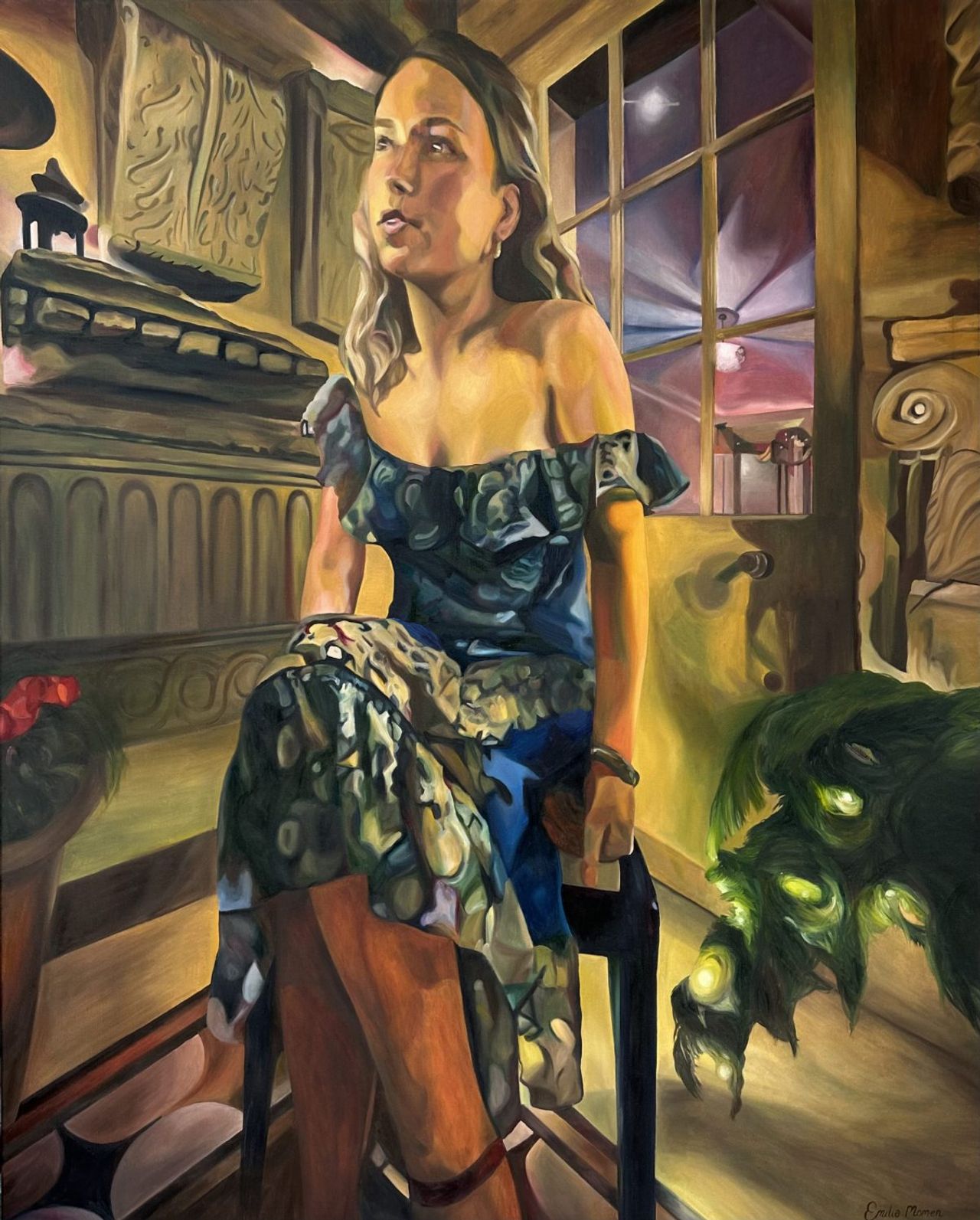 Iona at 5 Hertford Street — painting by Emilia Momen