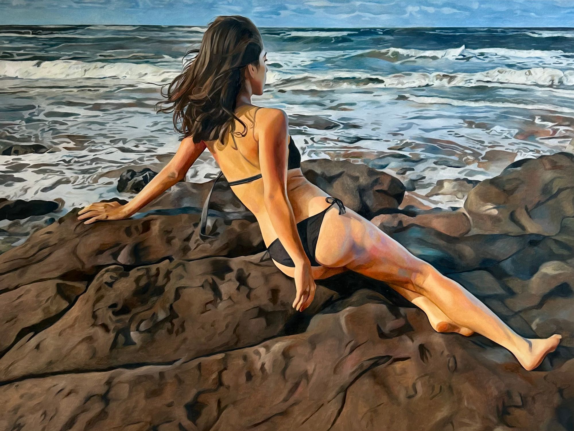 Looking out, Isle of Wight — painting by Emilia Momen