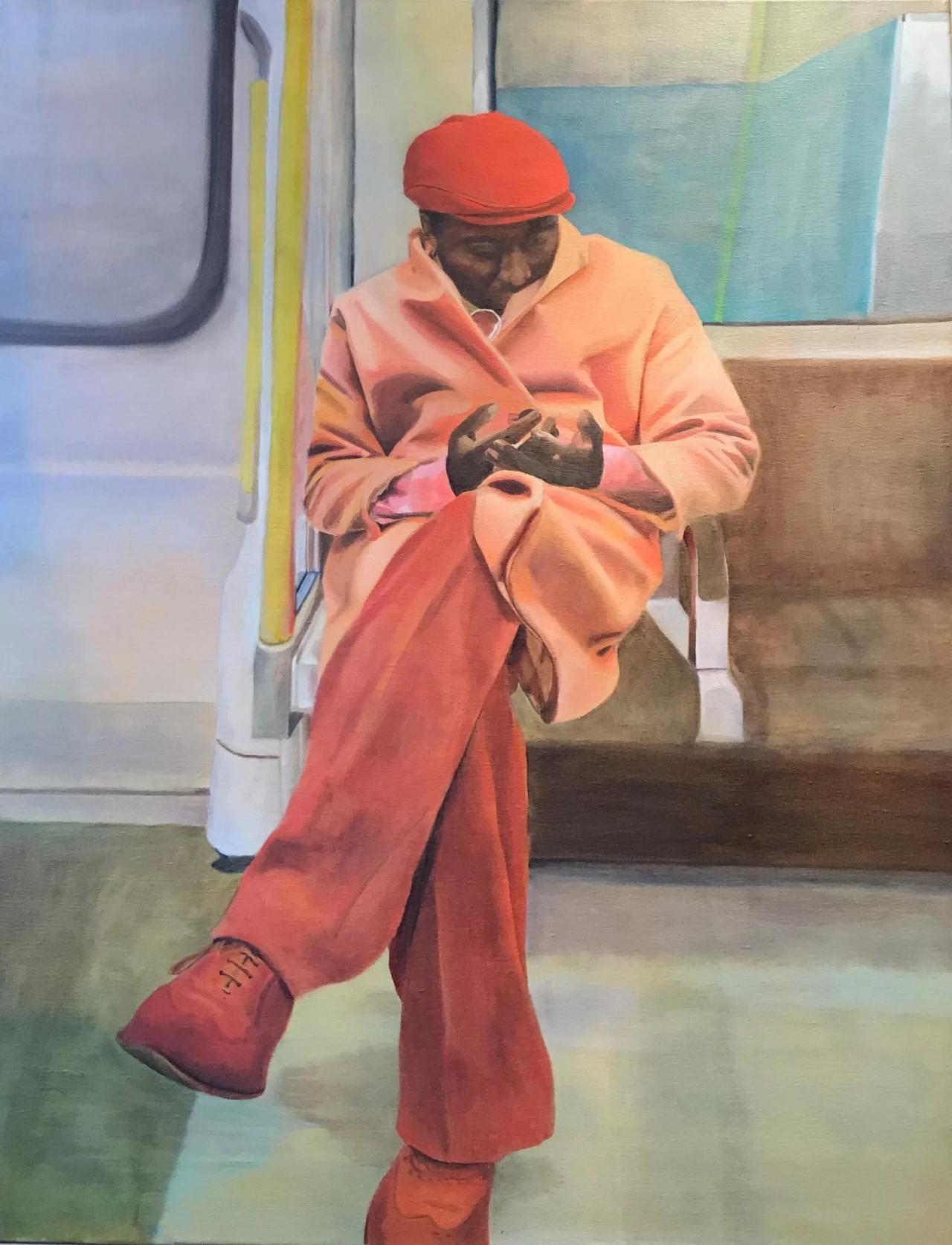 The Pink Man — painting by Emilia Momen