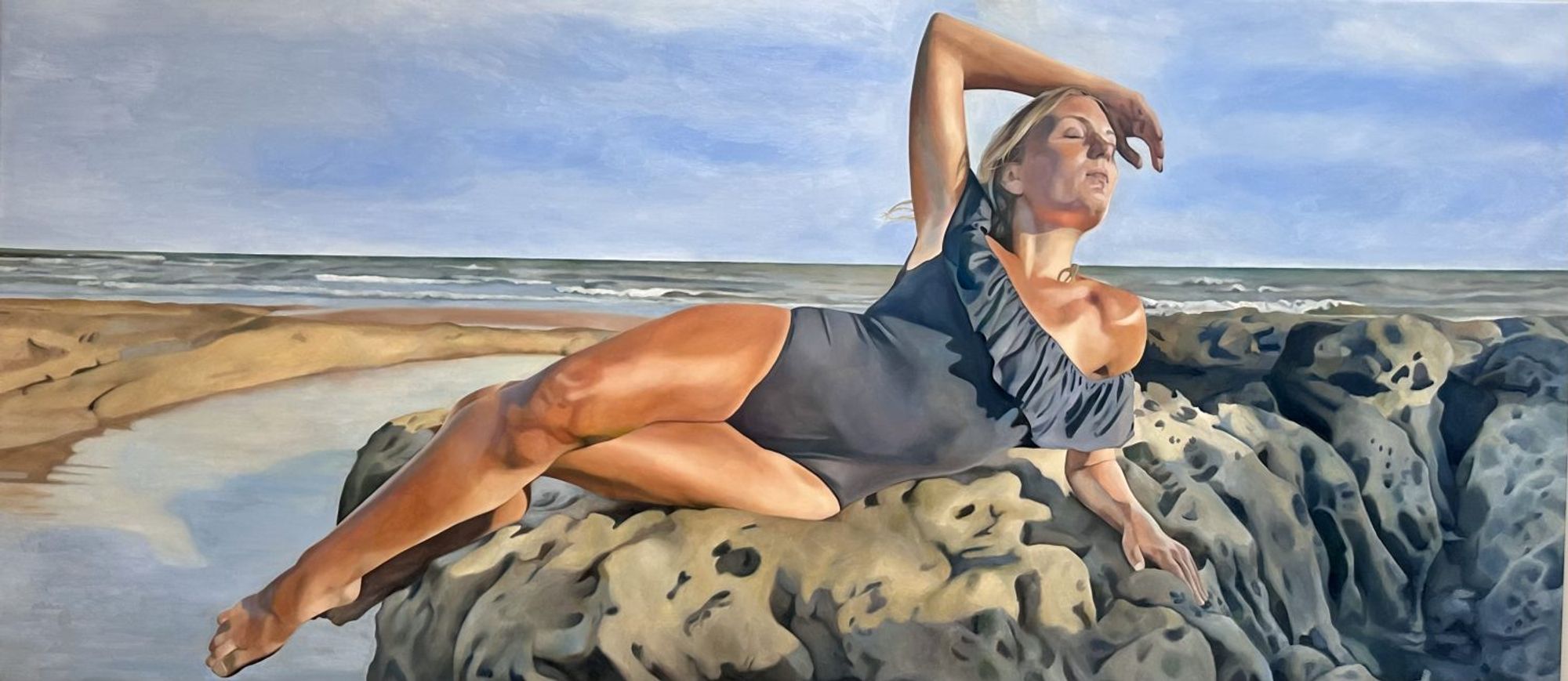 Bexhill Bather — painting by Emilia Momen