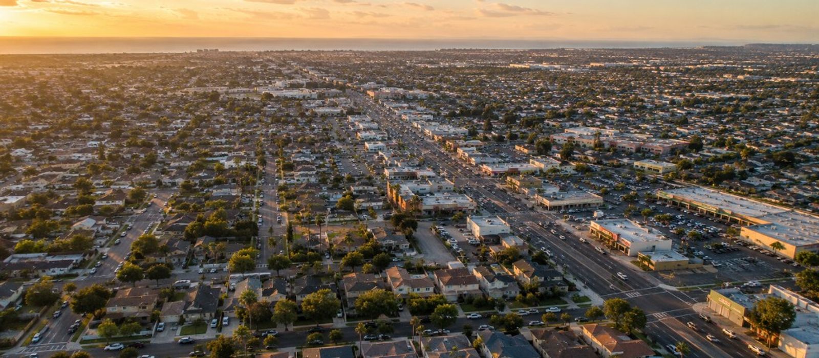 Aerial view of Westminster, CA