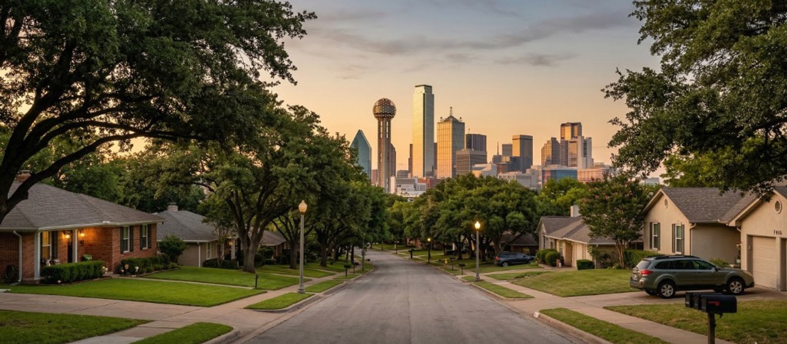 Aerial view of Dallas, TX
