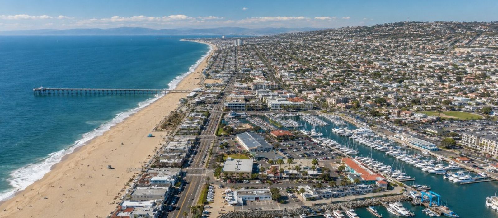 Aerial view of Redondo Beach, CA