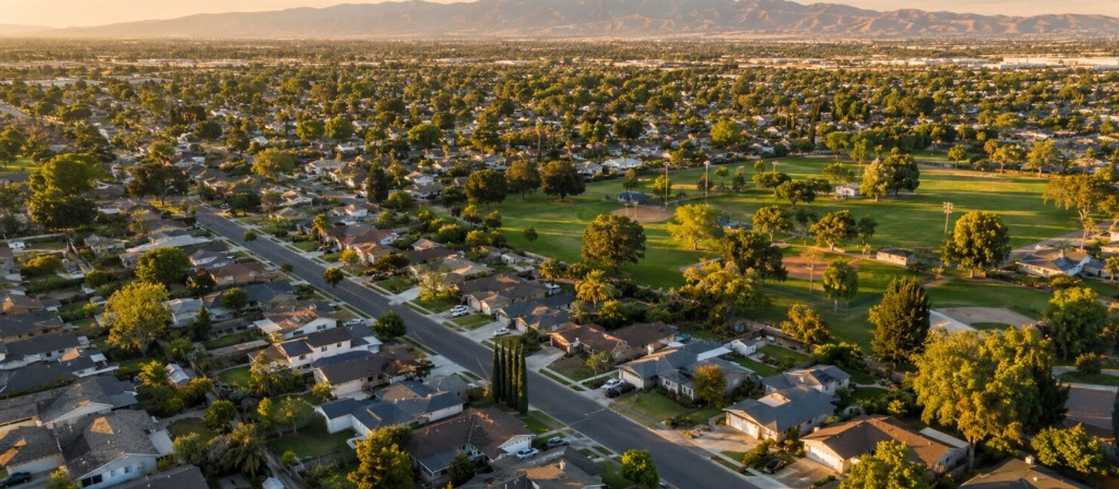 Aerial view of Cypress, CA
