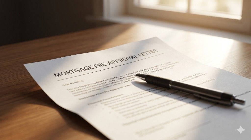 Mortgage pre-approval letter on a desk representing the difference between real and weak pre-approvals