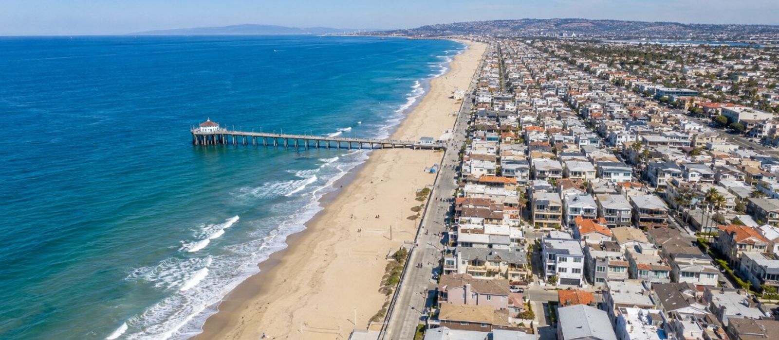 Aerial view of Hermosa Beach, CA