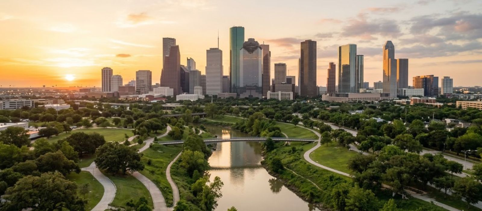 Aerial view of Houston, TX