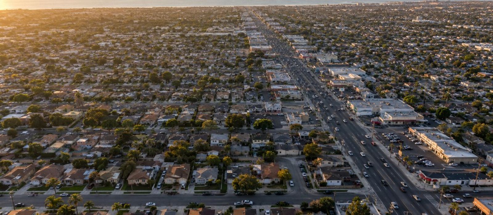 Aerial view of Hawthorne, CA
