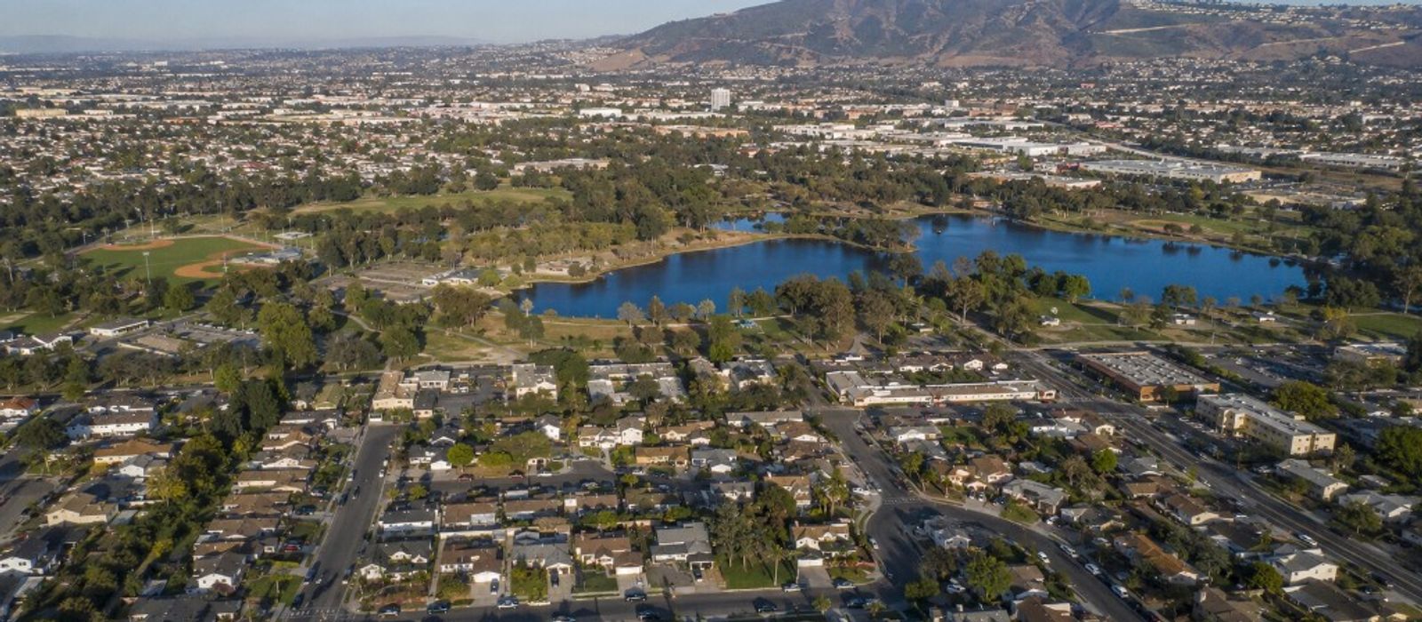 Aerial view of Harbor City, CA