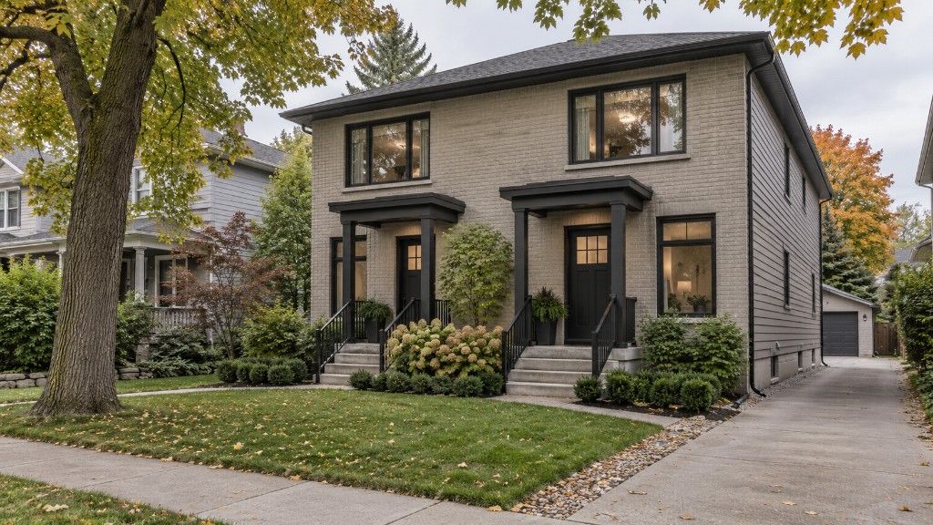 A small rental duplex on a residential street, representing investment property insurance requirements