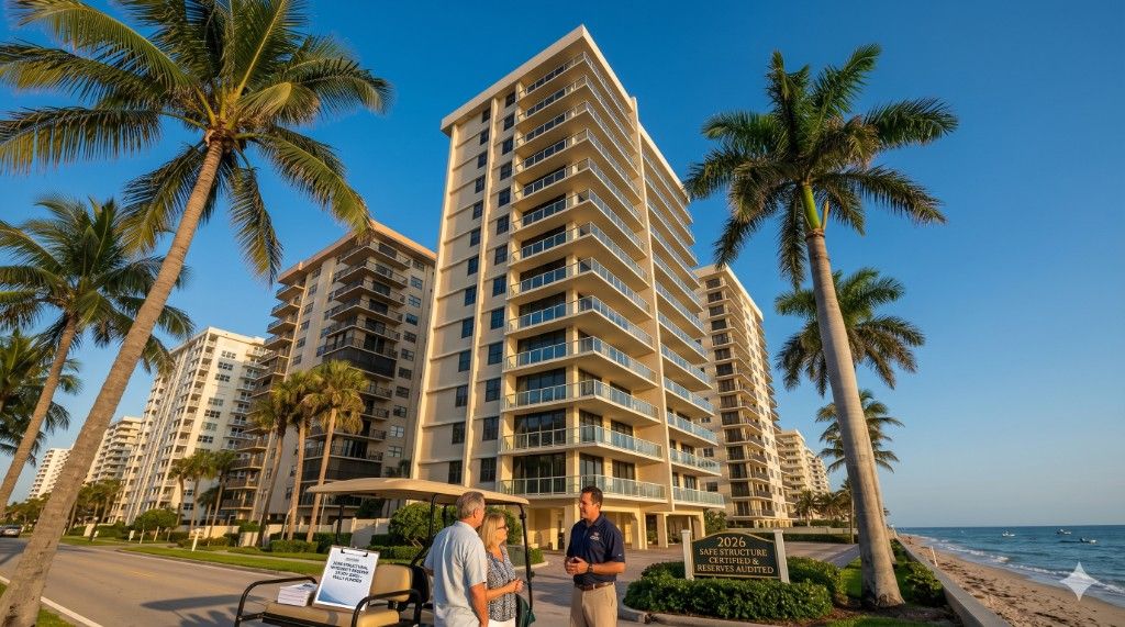 Florida condo buildings along the coast representing condo financing changes in 2026