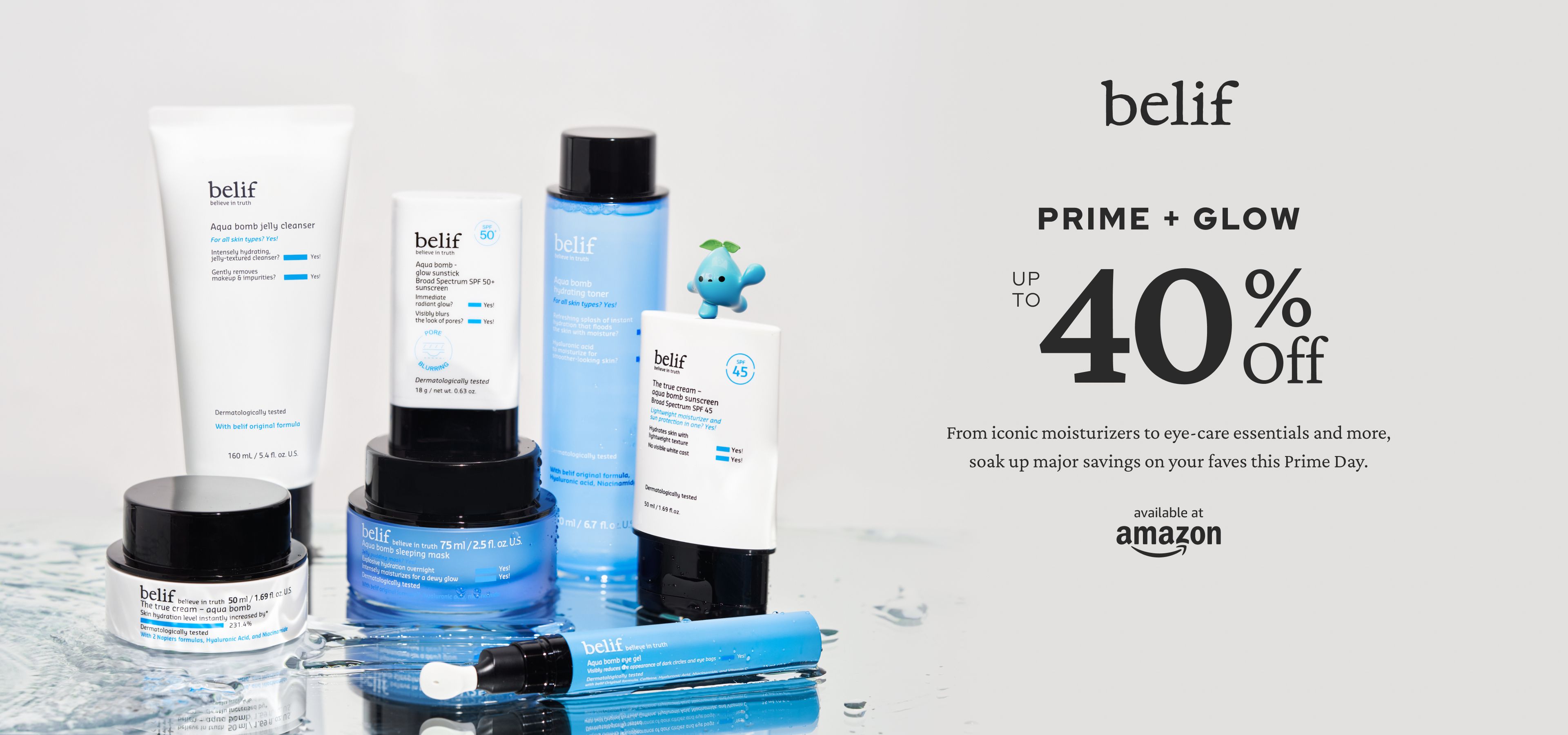 belif skincare collection rooted in Korean herbal traditions, designed for all skin types - “Shop belif Prime Day 2025 at LG Beauty — enjoy up to 40% off best-selling skincare including The True Cream Aqua Bomb, Moisturizing Bomb, and more.