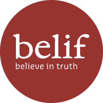 belif logo inside a medium red circle icon.