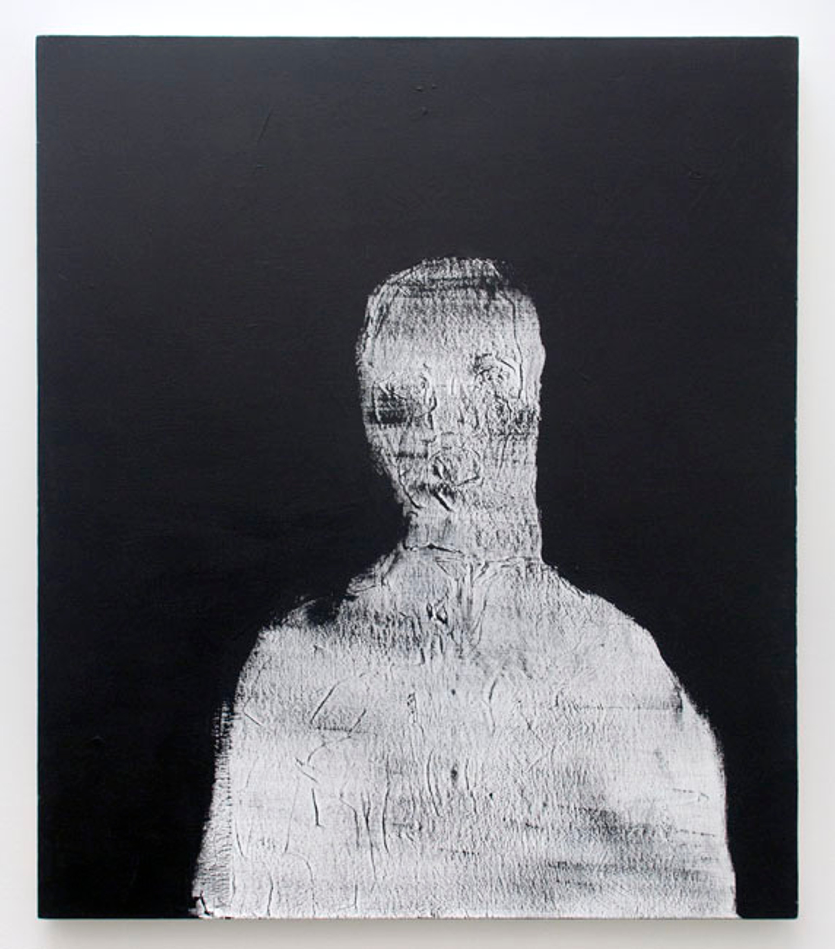 Jamie Fletcher, 1/2 Mensch (2012). Scraped oil and acrylic on canvas