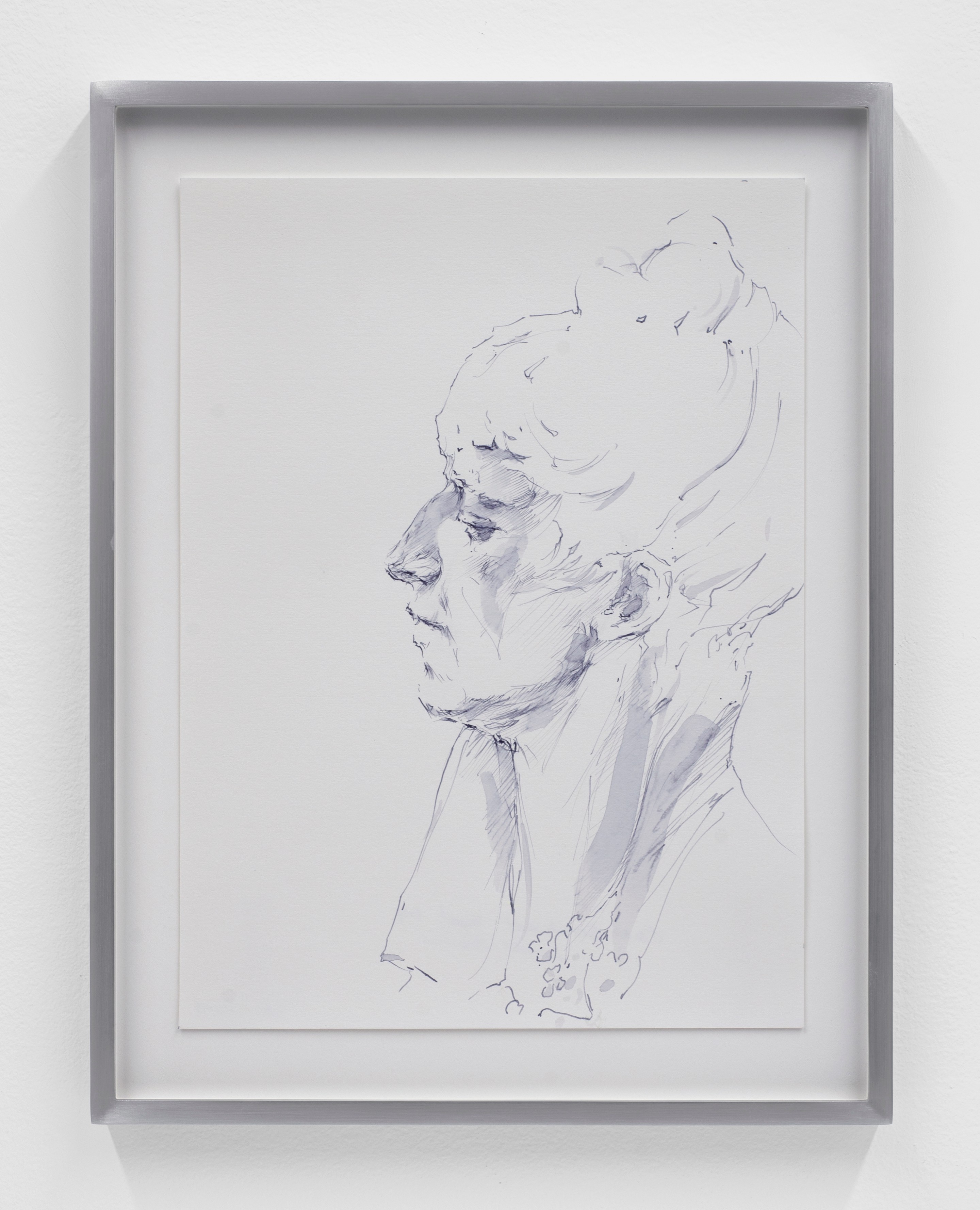 Untitled (bust of Louise Abbéma by Sarah Bernhardt) (2019)
Ink on paper
14.4 x 11 in (36.5 x 28 cm) Framed