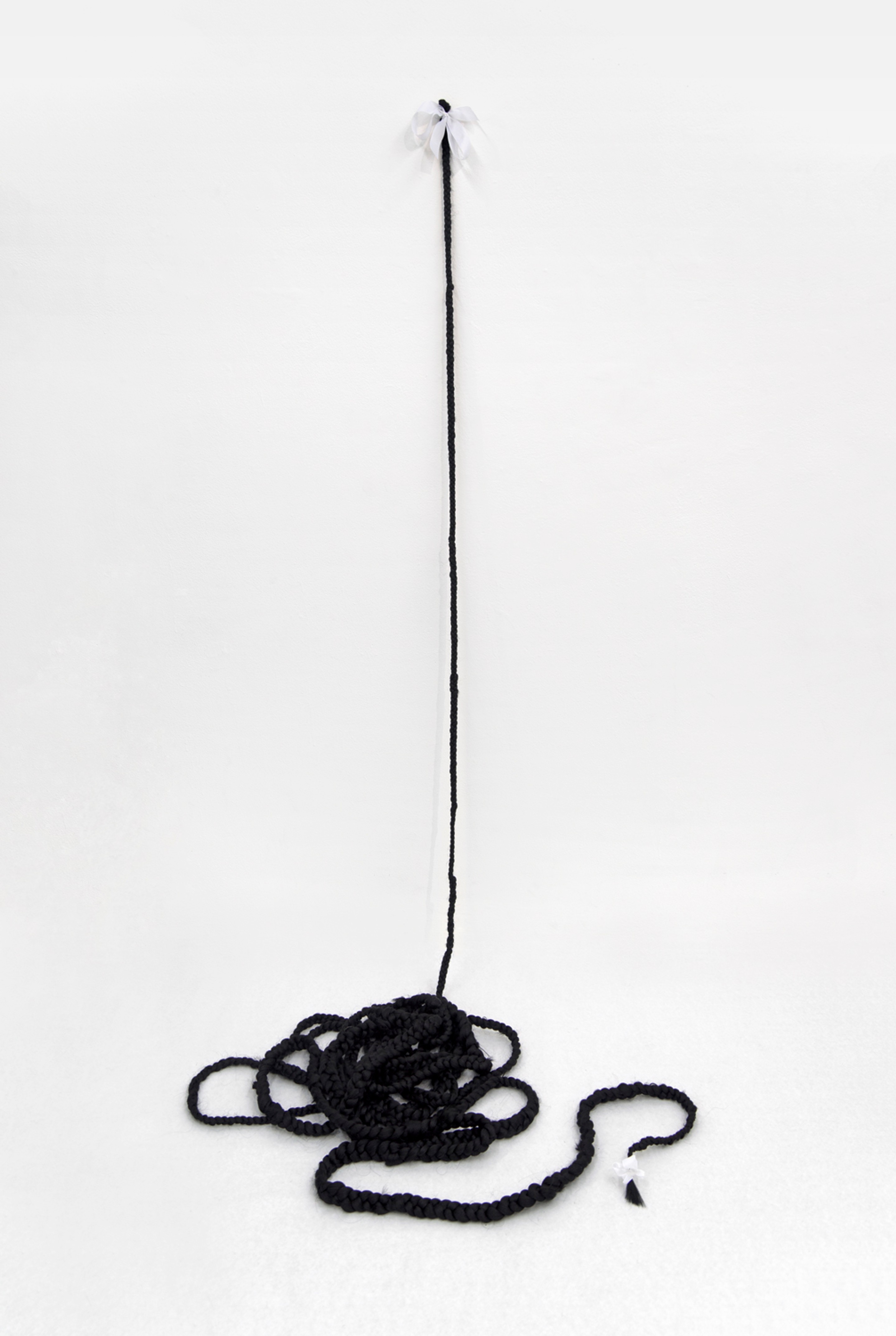 Kaa 1963 (2017)
Kanekalon hair, ribbon. 553 inches in length (1405 cm)