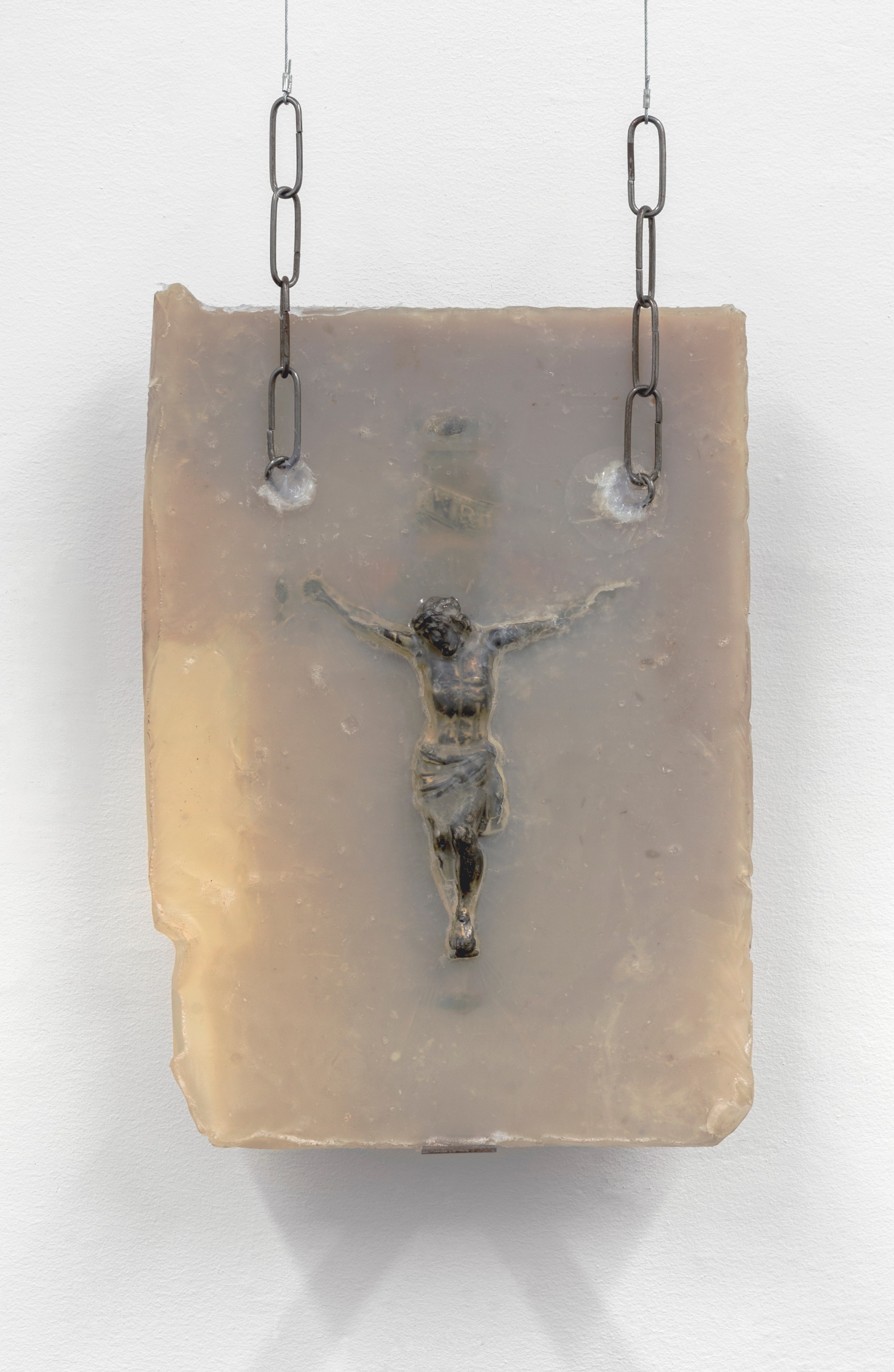 For the love of (2020)
Soap, wax, crucifix, silicone. 

22.5h x 13.25w x 8d in (57.5h x 33.7w x 20.3d cm)