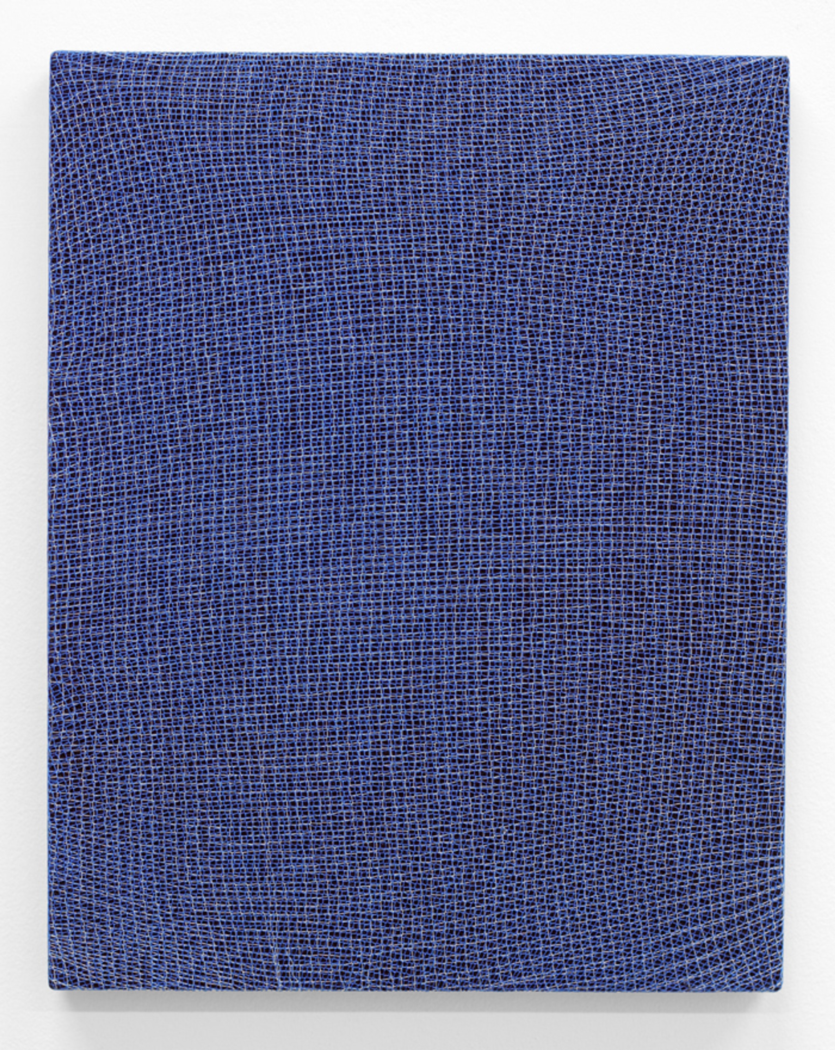 Luis Miguel Bendaña, Untitled (2015). Custom machine-knit cotton, linen on panel