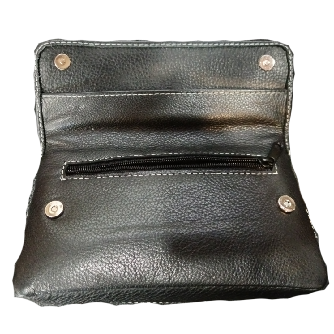 Pouch 026 Leather Stitched & Emblem
