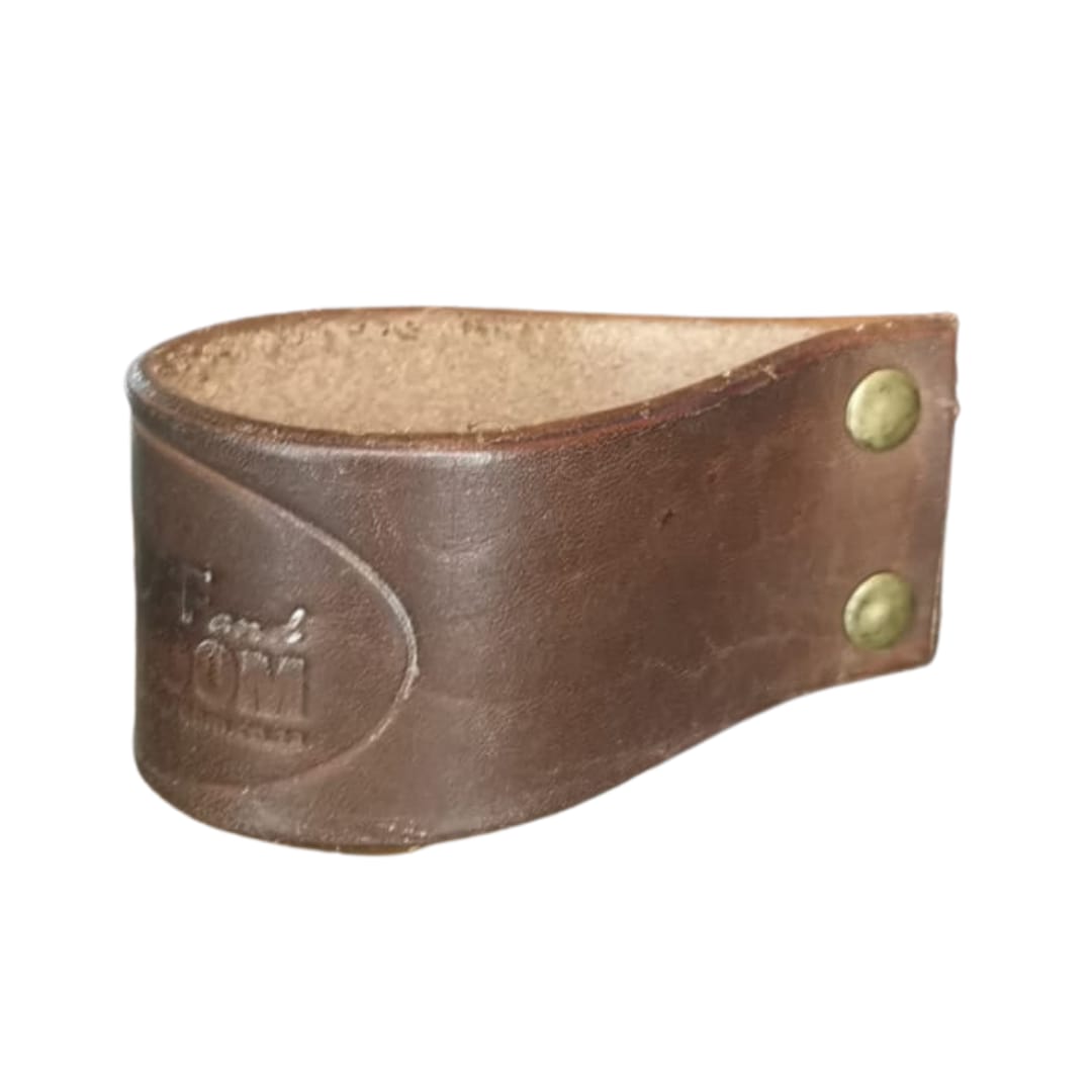 Leather Strap - Puff and Groom Logo