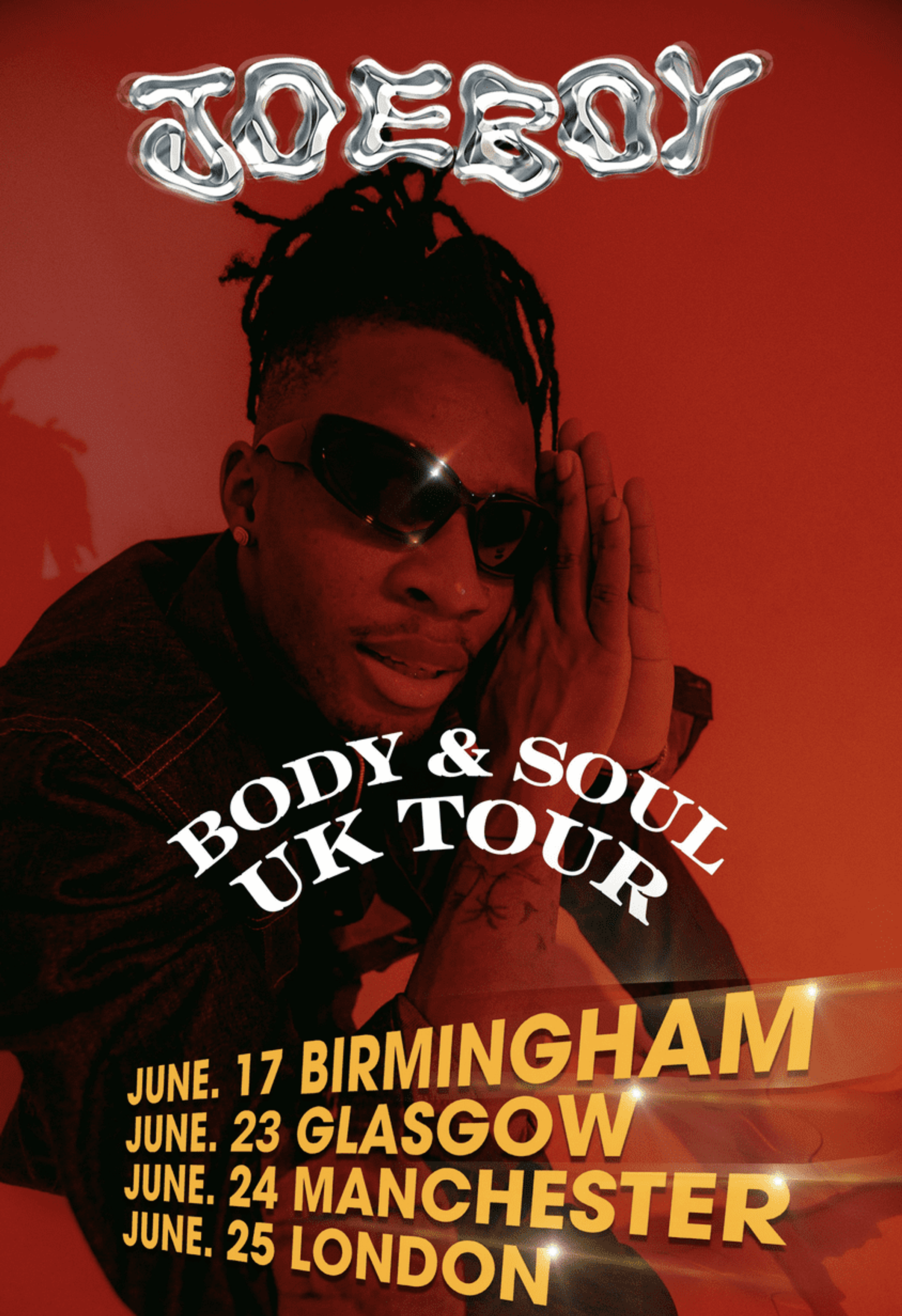 JOEBOY IS HEATING UP THE SUMMER WITH HIS BODY & SOUL TOUR!