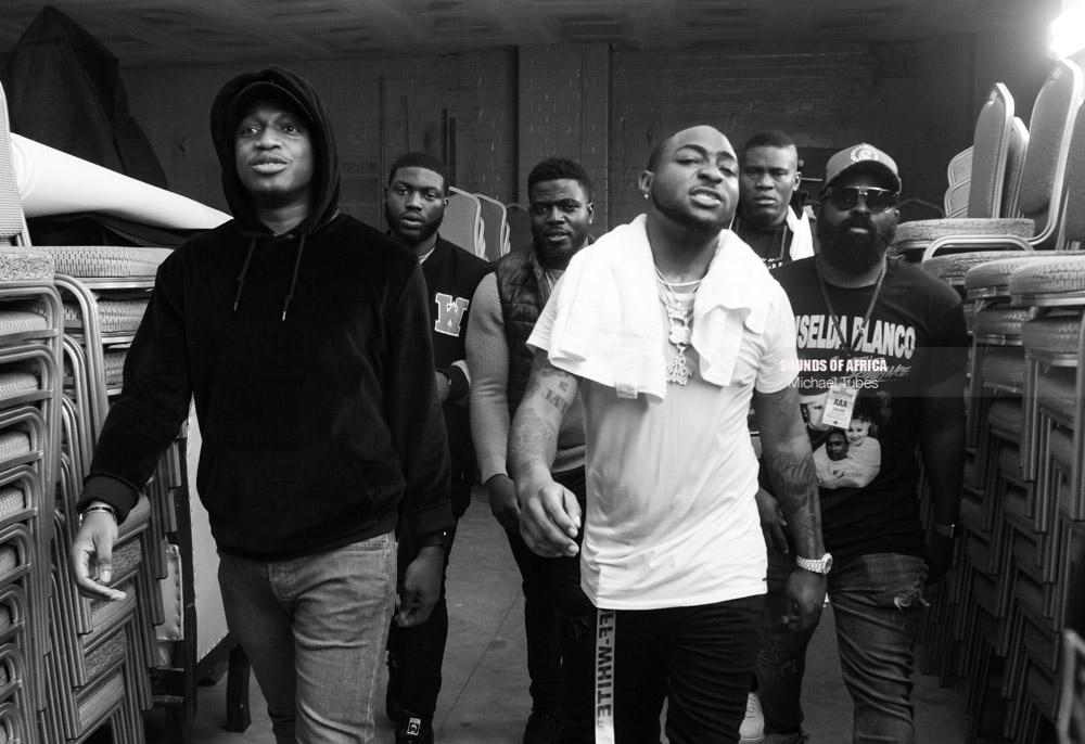 Birmingham, UK. 18th February, 2018. Backstage:Davido leaving the stage after his performance during his UK tour . Photographed Michael Tubes.