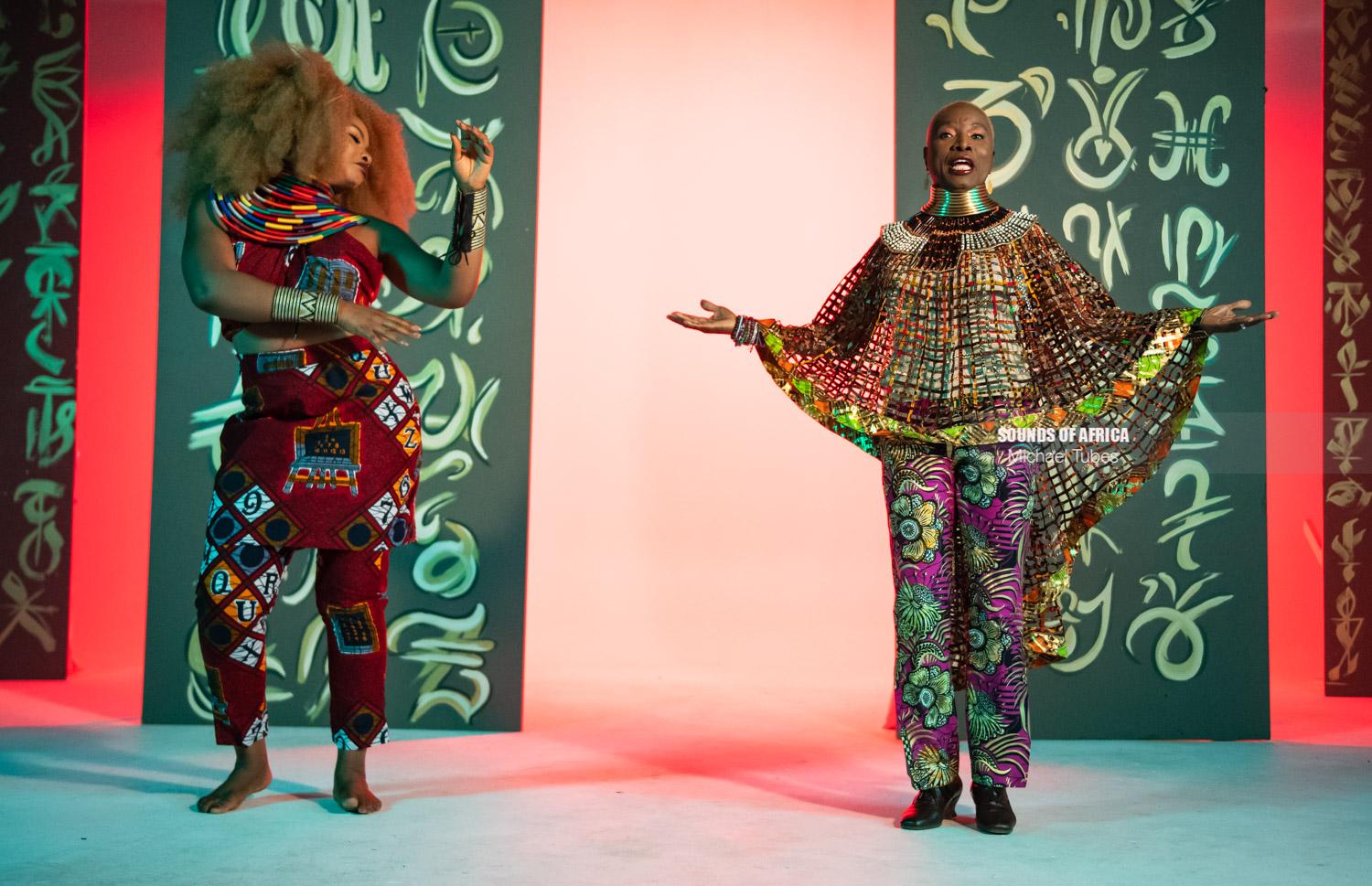 New York, USA. Behind the scene Music video “Shekere” Yemi Alade ft Angelique Kidjo. Photographed Michael Tubes.