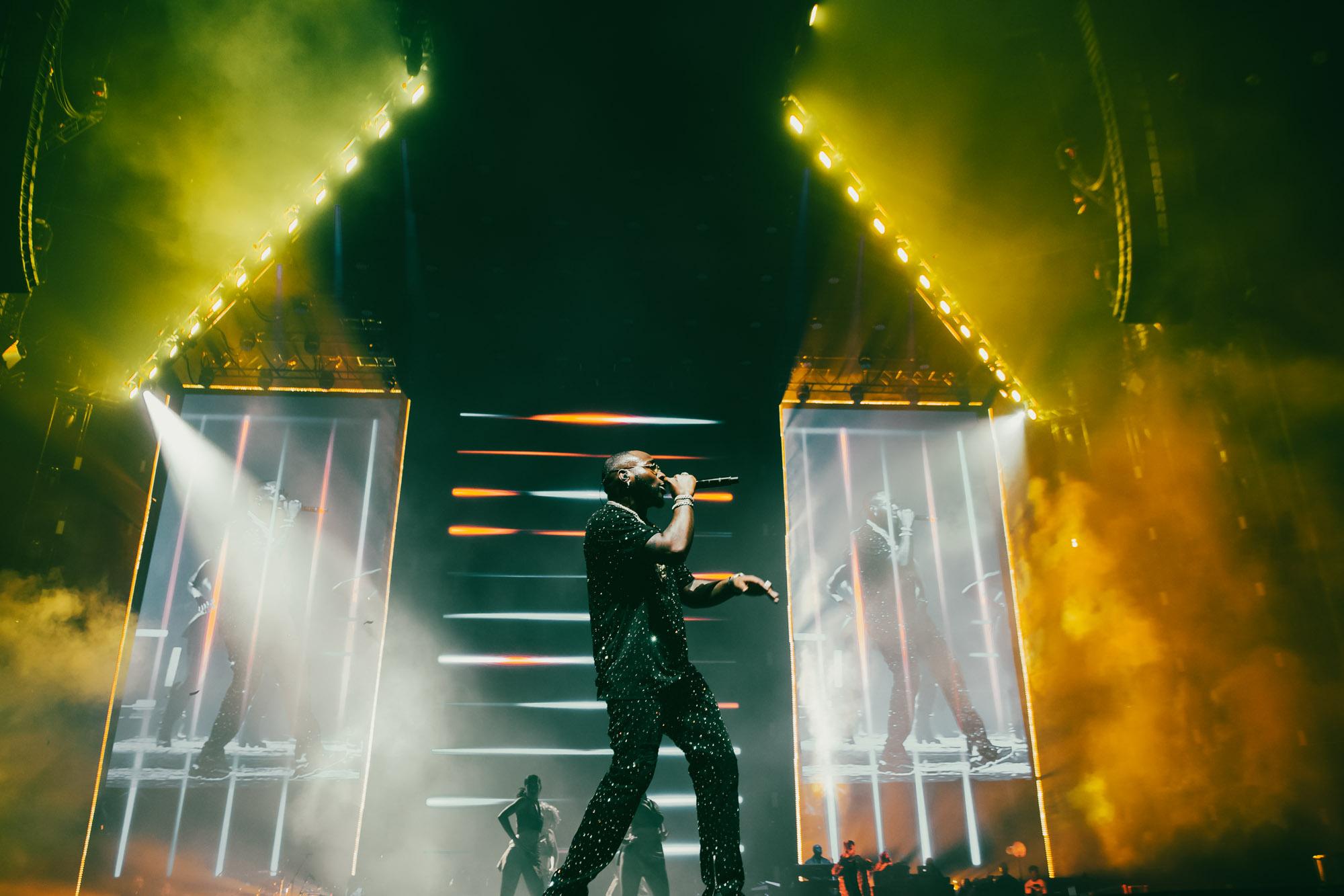 London, UK. 5th March 2022. Davido performs at the O2 Arena Photographed by Michael Tubes