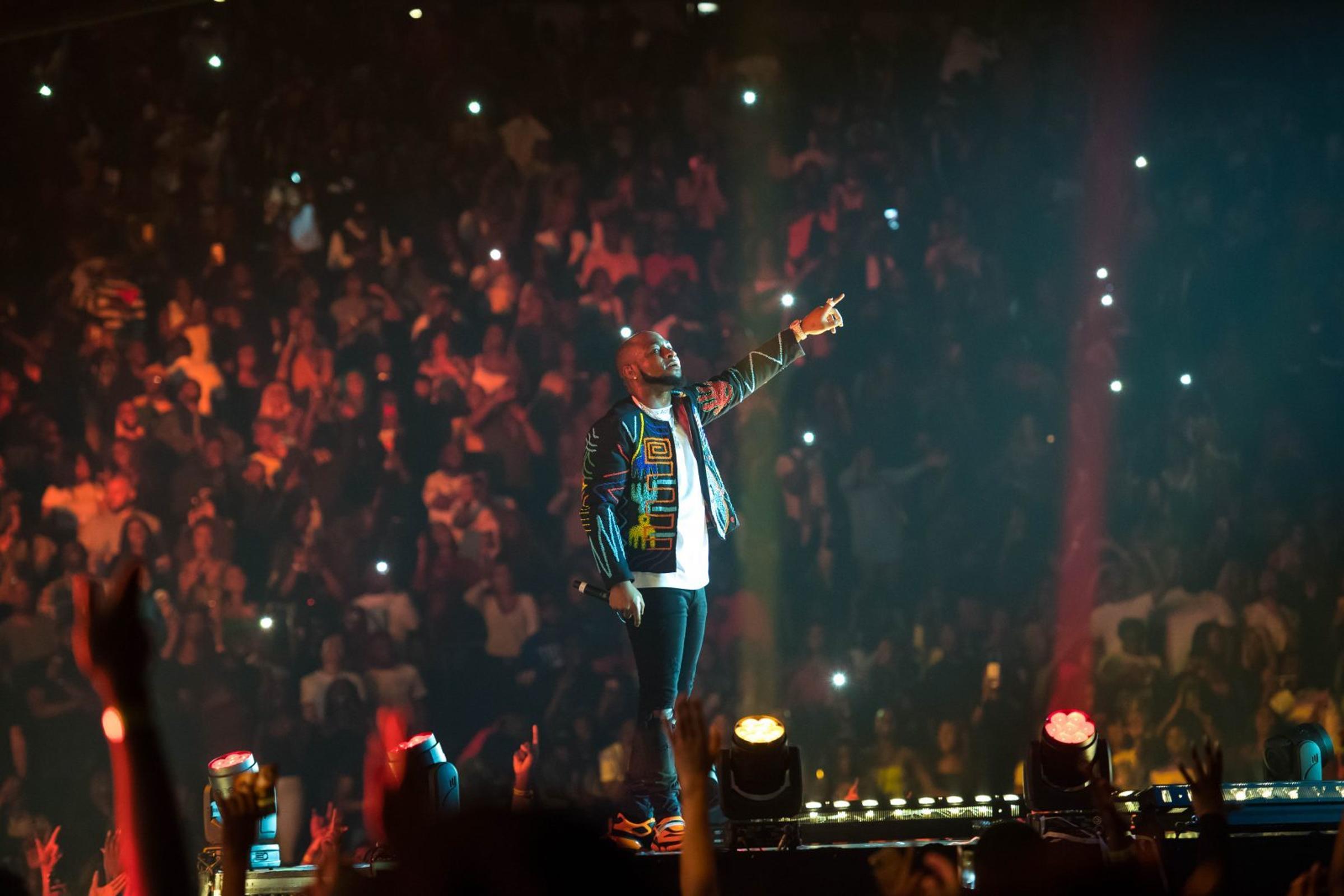 London, United Kingdom. January 27, 2019. Davido performs live on stage at The O2 Arena. Michael Tubi / Alamy Live News