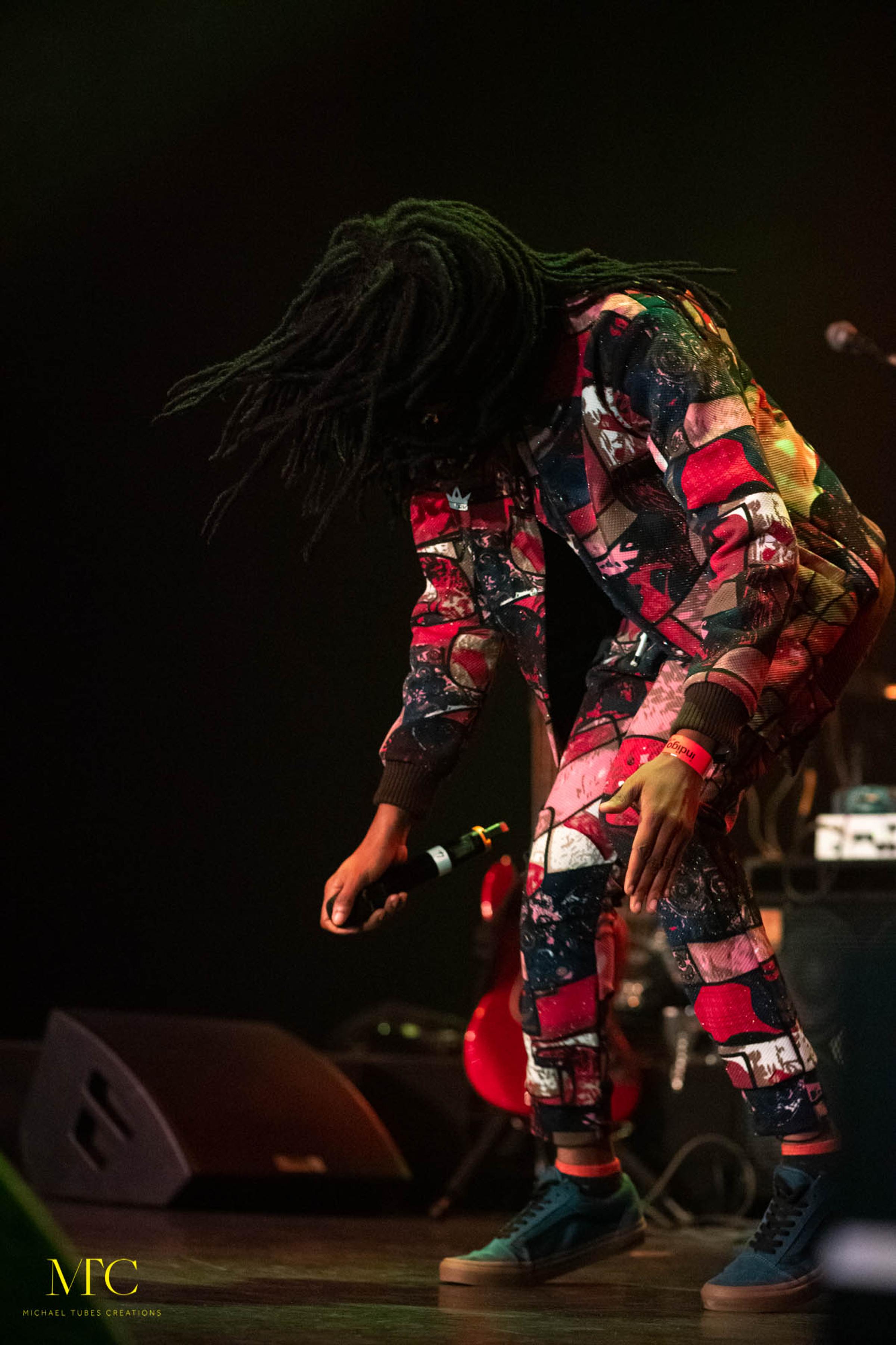 London, United Kingdom. 18th November 2019. Dadaboy Ehiz hosting Mayrokun’s first UK solo concert at Indigo at The O2. Photographed by Michael Tubes