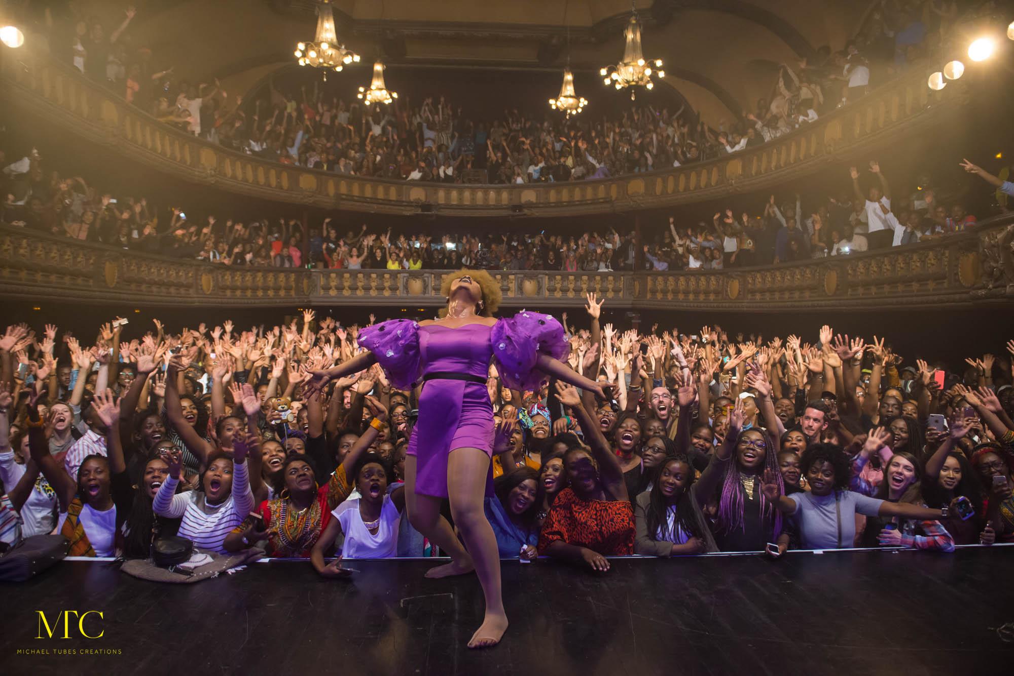 Paris, France. 7th April 2017. Yemi Alade performing live at the Le Trianon. Photographed by Michael Tubes
