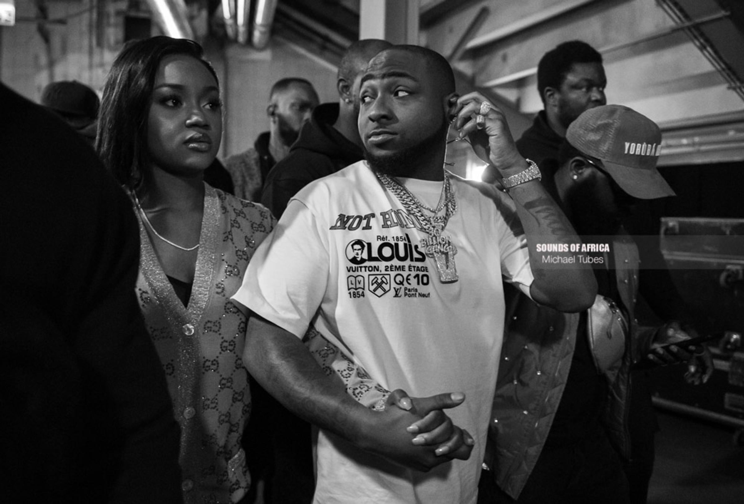 London, UK. 27th January, 2019. Davido with his girlfriend Chioma before his live performance at The 02 Arena. Photographed Michael Tubes.