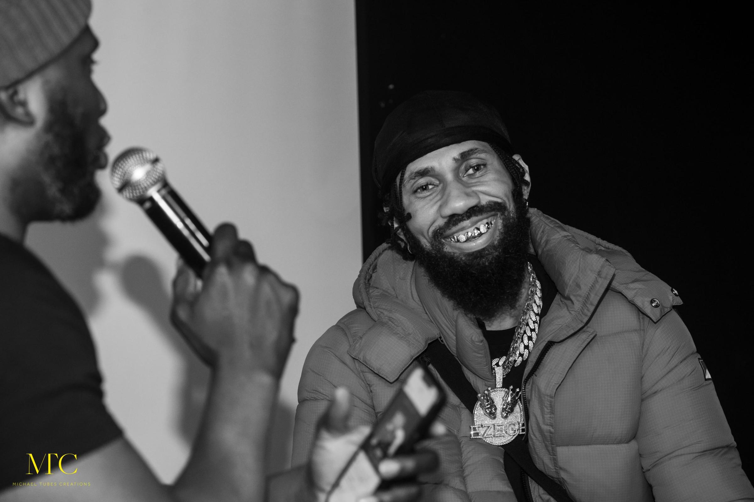 London, UK. 13th November 2021. Phyno Album Listening party at Smade Lounge. Photographed by Michael Tubes