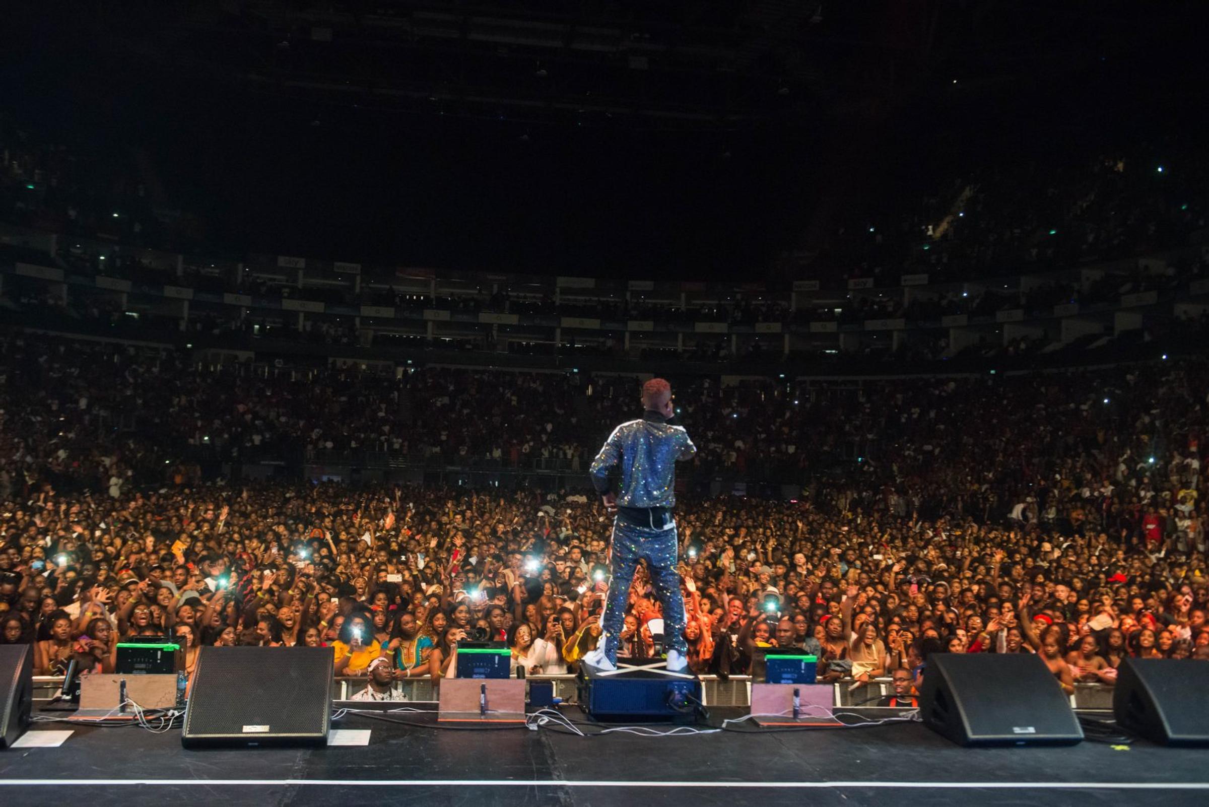 o2 Arena, London, United Kingdom. 26th May 2018. Wizkid performs on stage during AFROREPUBLIK festival at The O2 Arena.