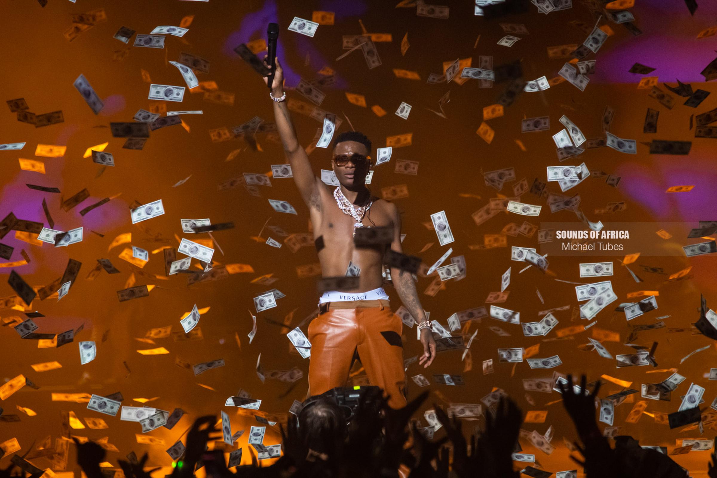 London, UK. 1st December 2021. Wizkid performs at The O2 Arena on Day3. Photographed by Michael Tubi