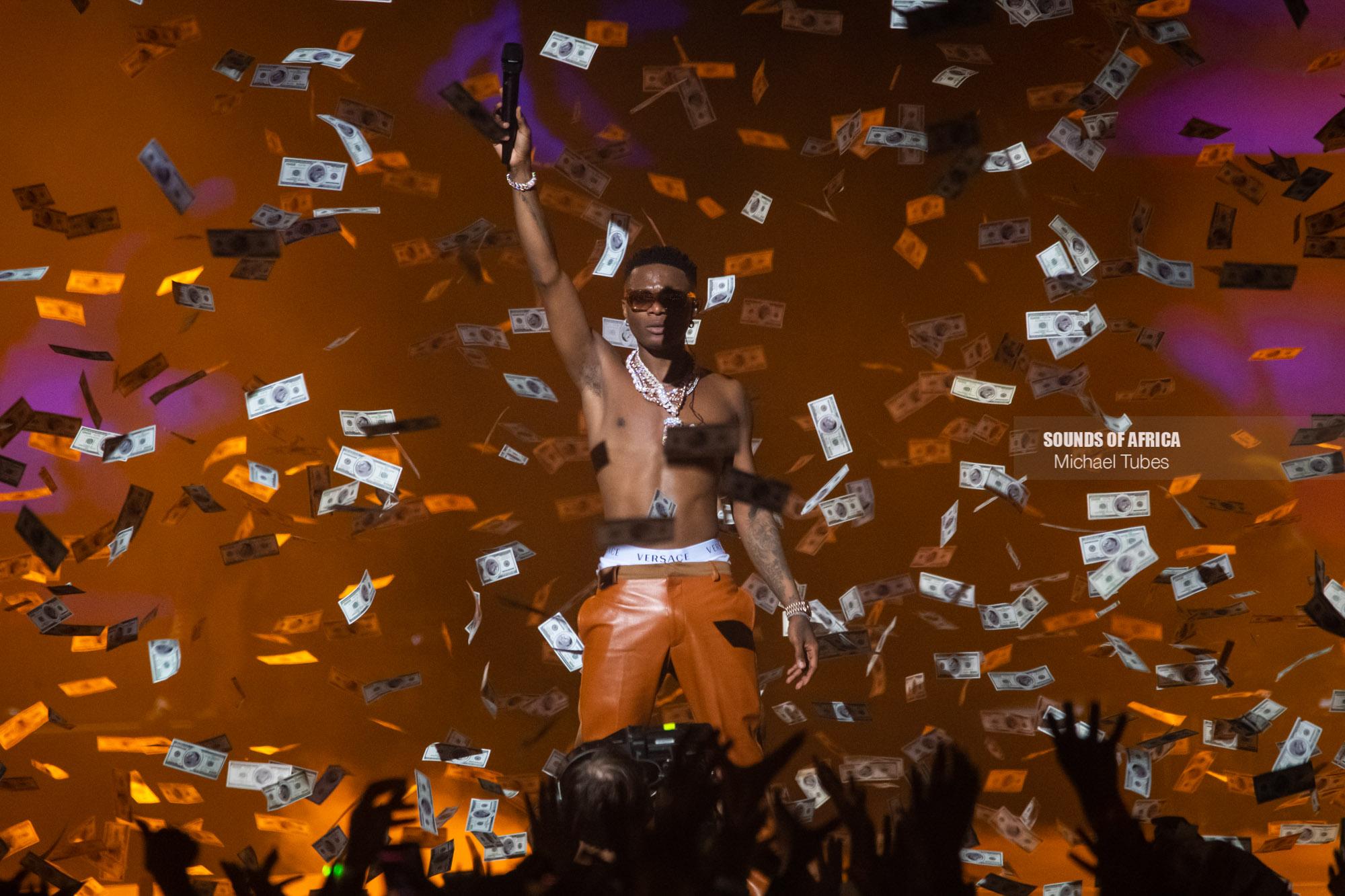 London, UK. 1st December 2021. Wizkid performs at The O2 Arena on Day3. Photographed by Michael Tubi