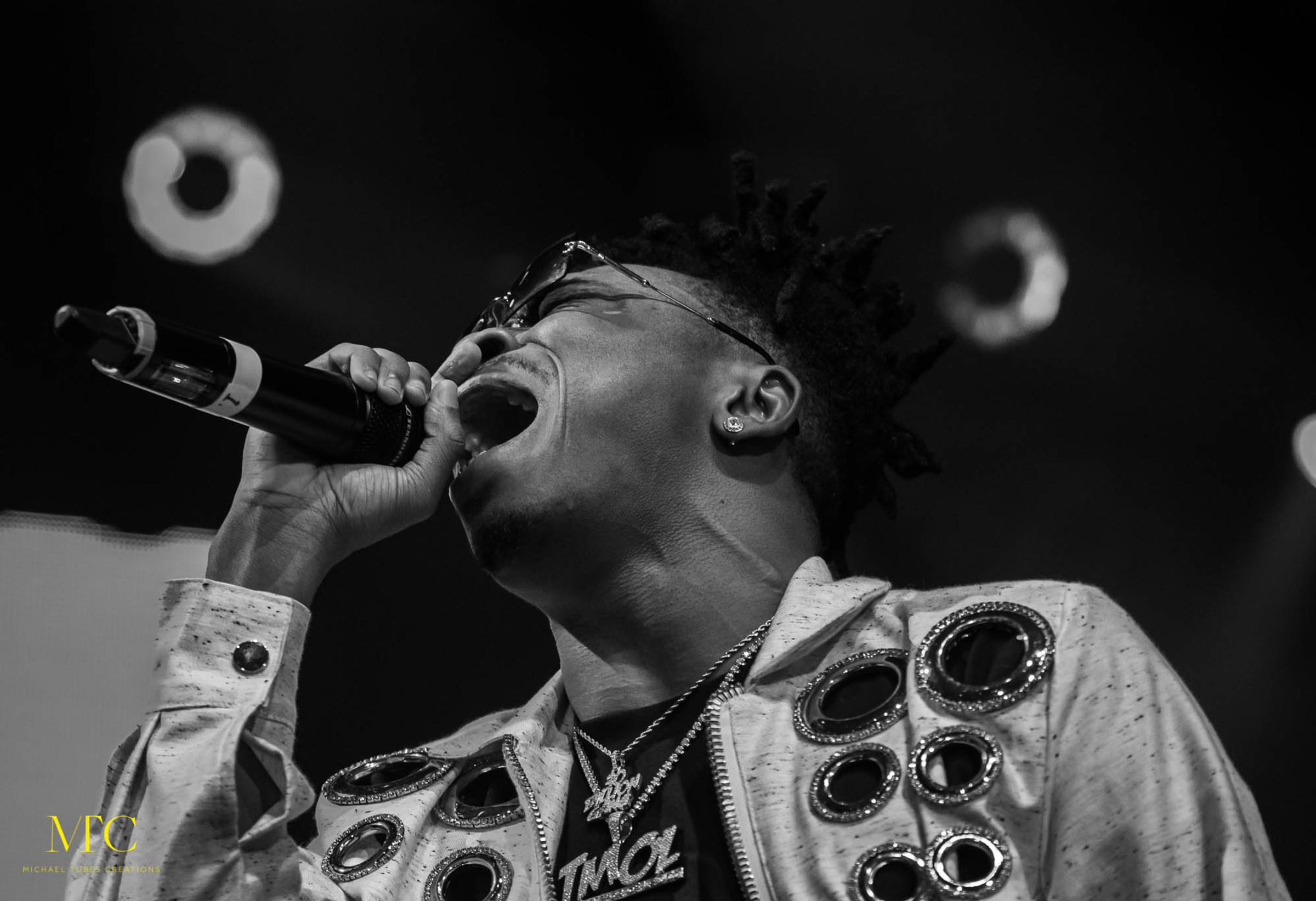 London, United Kingdom. 18th November 2019. Mayorkun performing live during his first UK solo concert at Indigo at The O2. Photographed by Michael Tubes