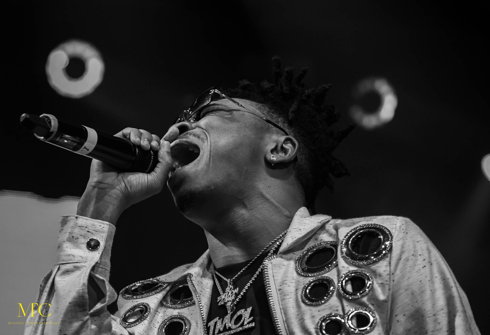 London, United Kingdom. 18th November 2019. Mayorkun performing live during his first UK solo concert at Indigo at The O2. Photographed by Michael Tubes
