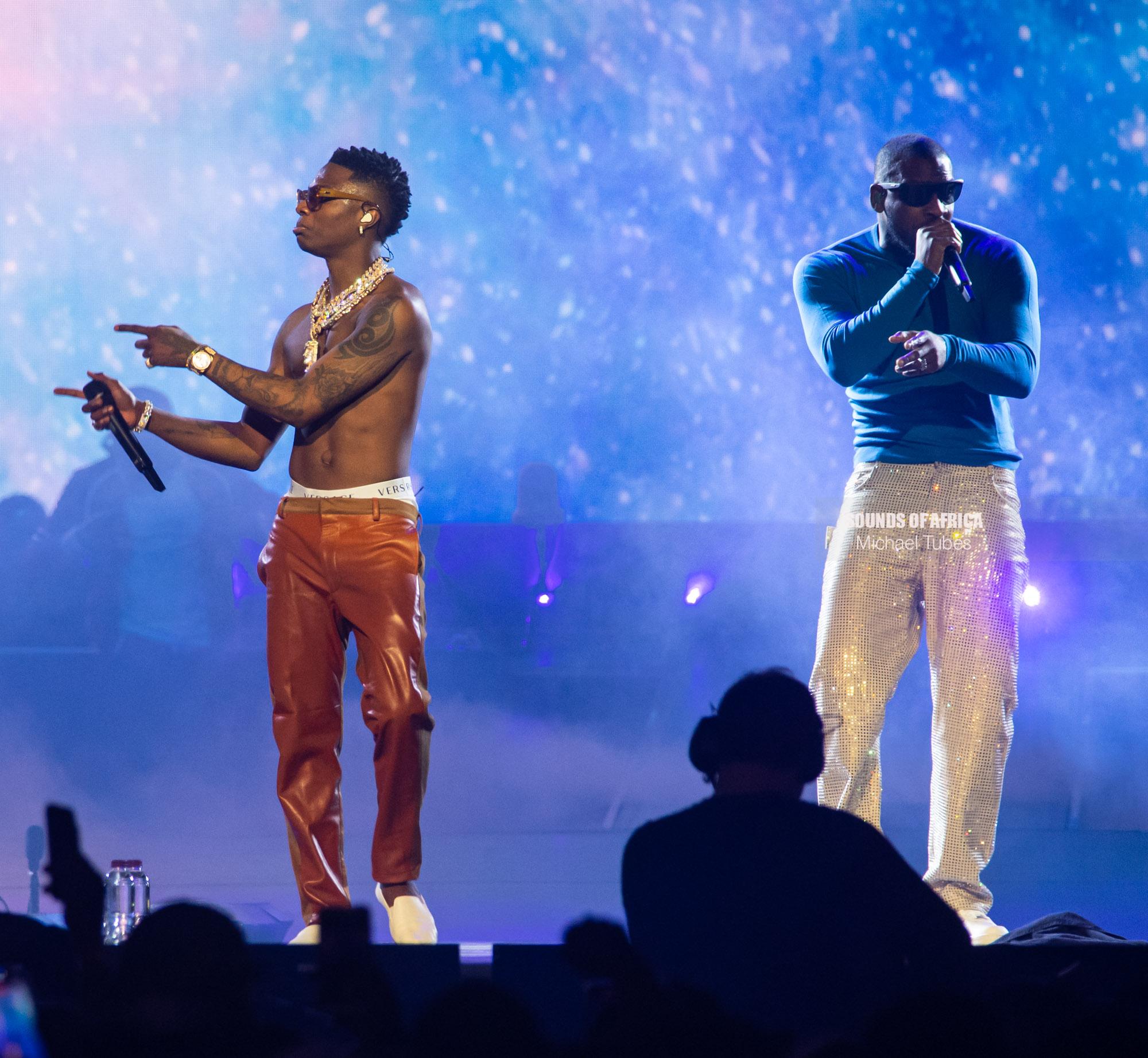 London, UK. 1st December 2021. Wizkid & Skepta performs at The O2 Arena on Day3. Photographed by Michael Tubi