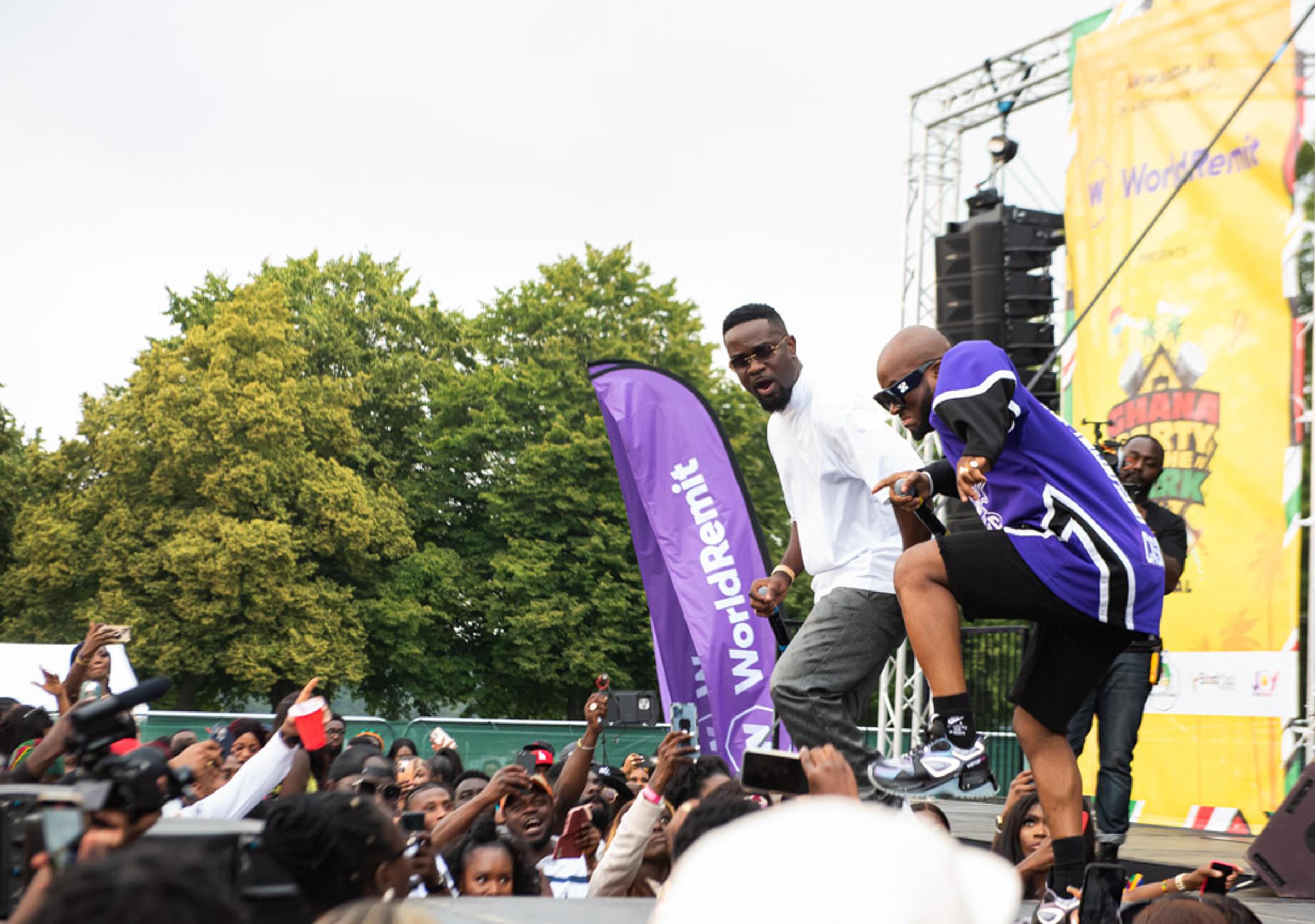 London, United Kingdom. 24th July 2021. King Promise & Sarkodie performing live at Ghana Party in The Park. Photographed by Michael Tubes