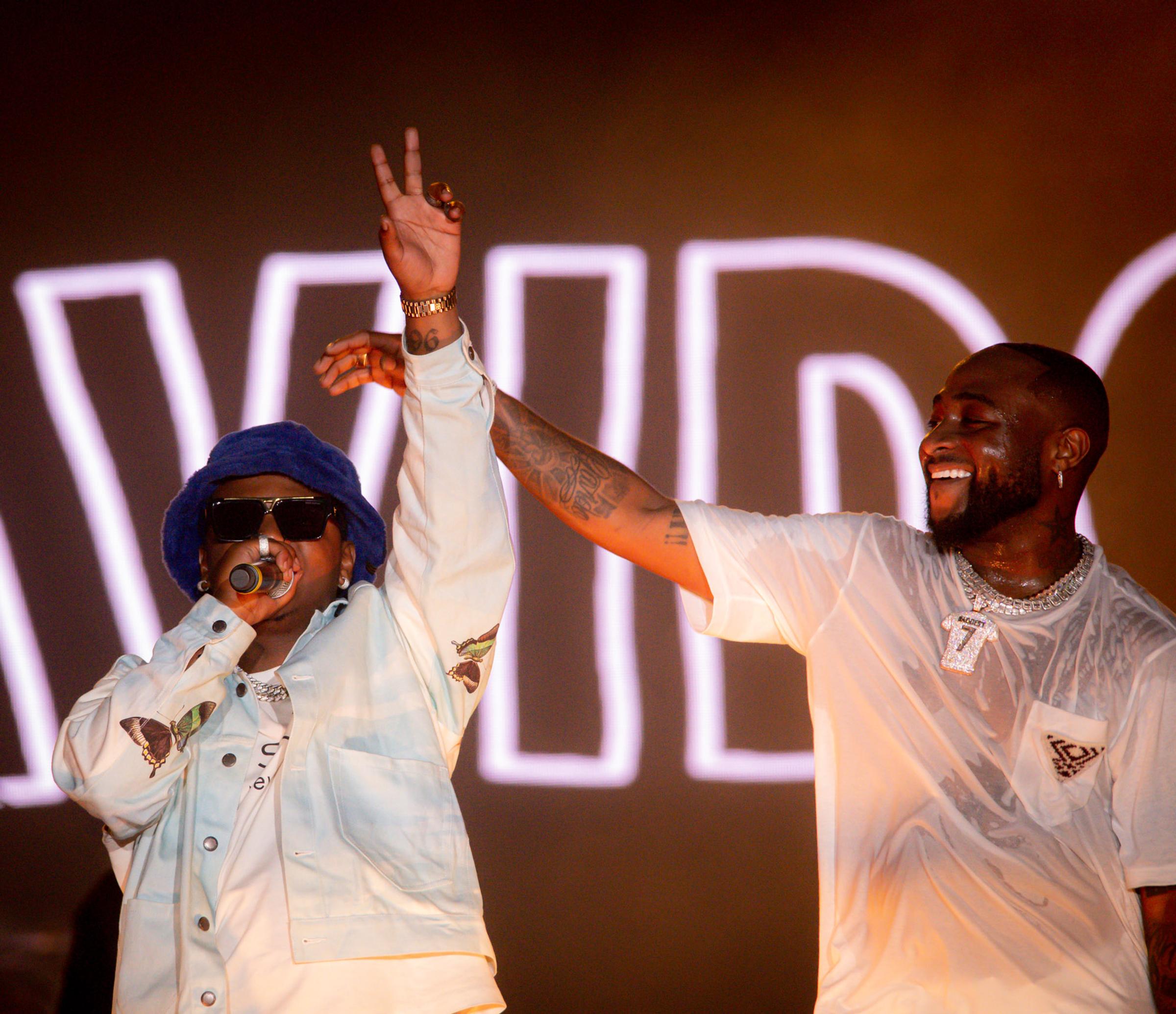 London, United Kingdom. 28th August 2021. Davido & Focalistic performing live at Yam Festival. Photographed by Michael Tubes