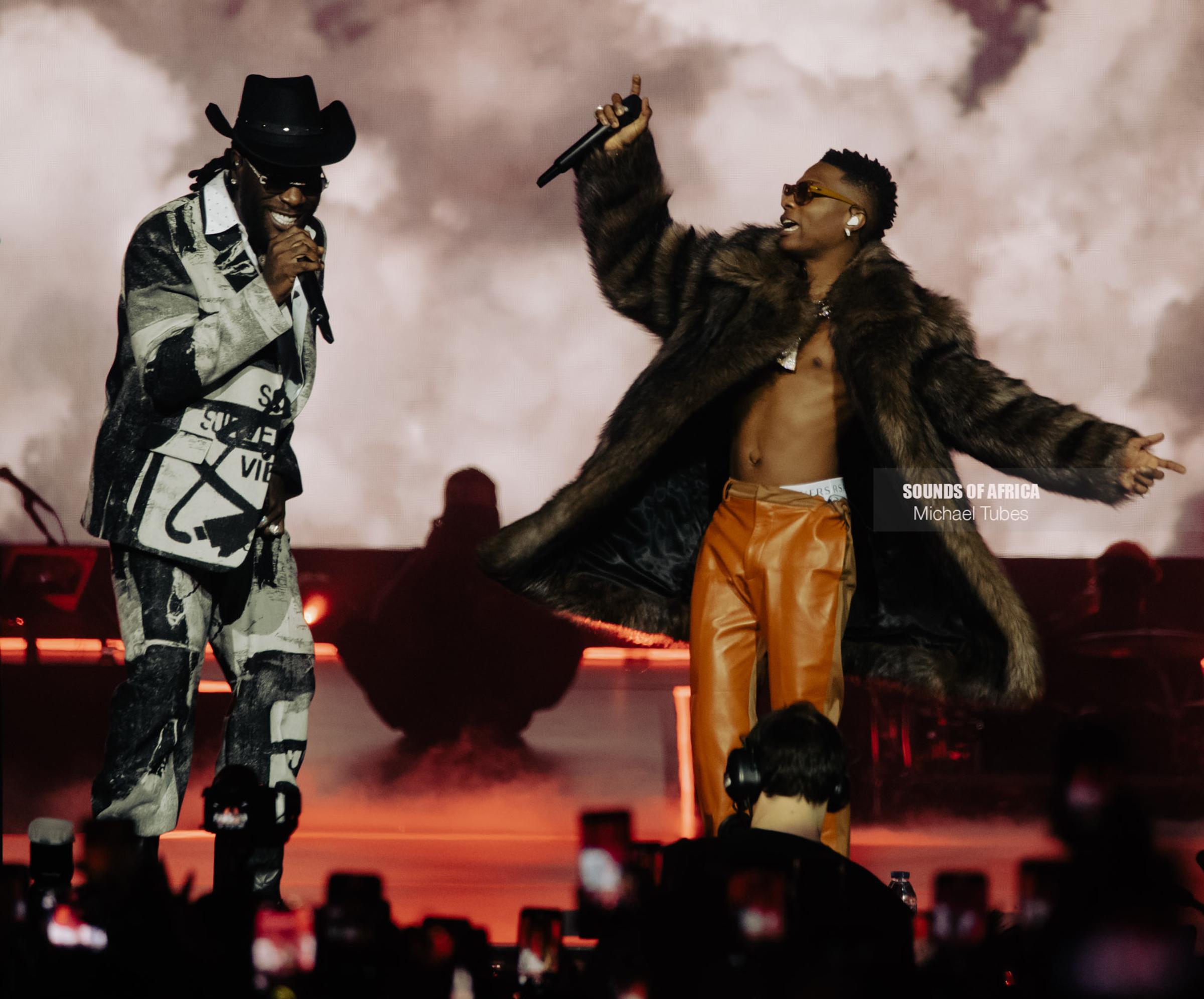 London, UK. 1st December 2021. Wizkid & Burna Boy performs at The O2 Arena on Day3. Photographed by Michael Tubi