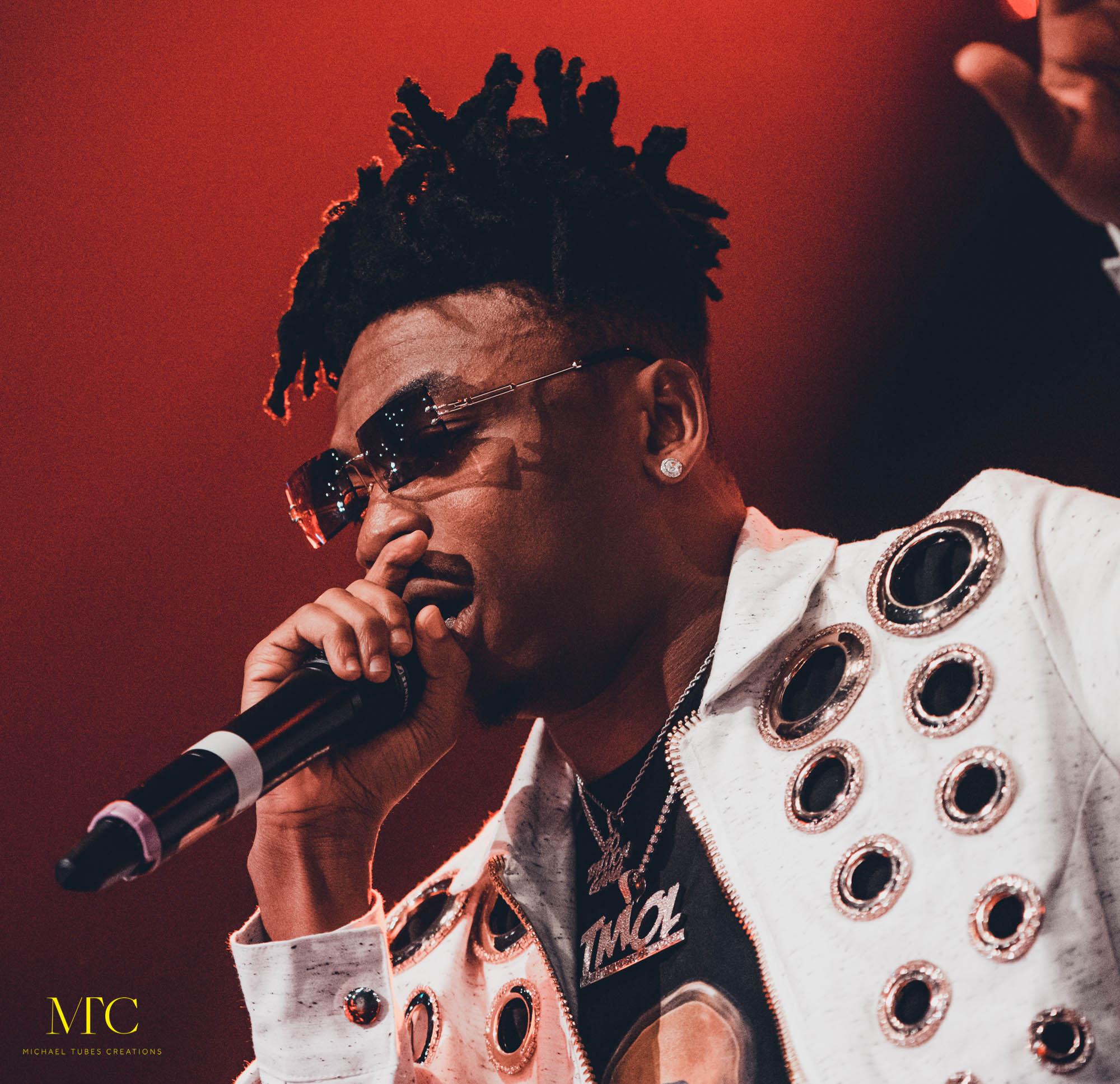 London, United Kingdom. 18th November 2019. Mayorkun performing live during his first UK solo concert at Indigo at The O2. Photographed by Michael Tubes