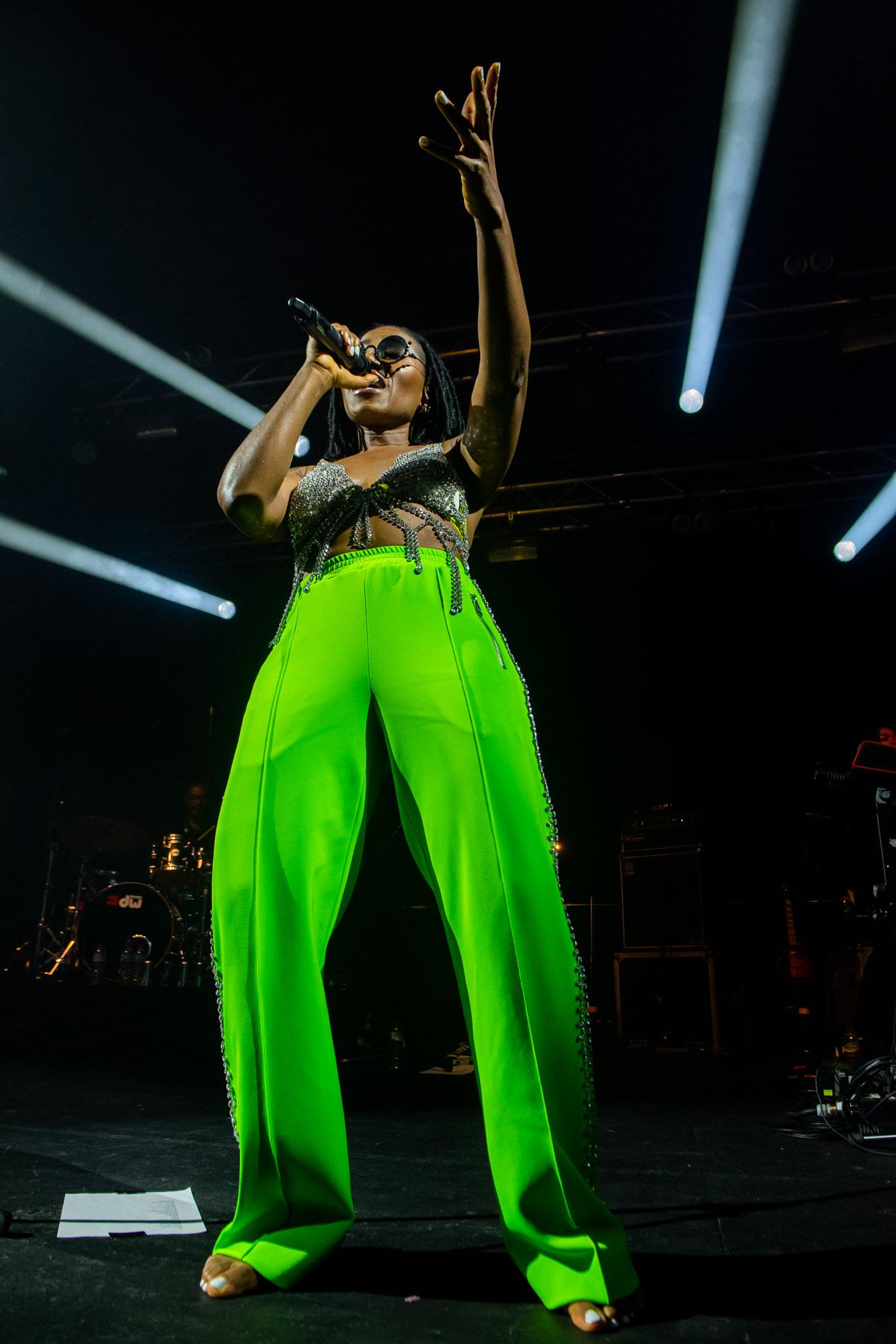 London, United Kingdom. October 3, 2021. Asa performs live on stage at Electric Brixton. Photographed by Michael Tubes