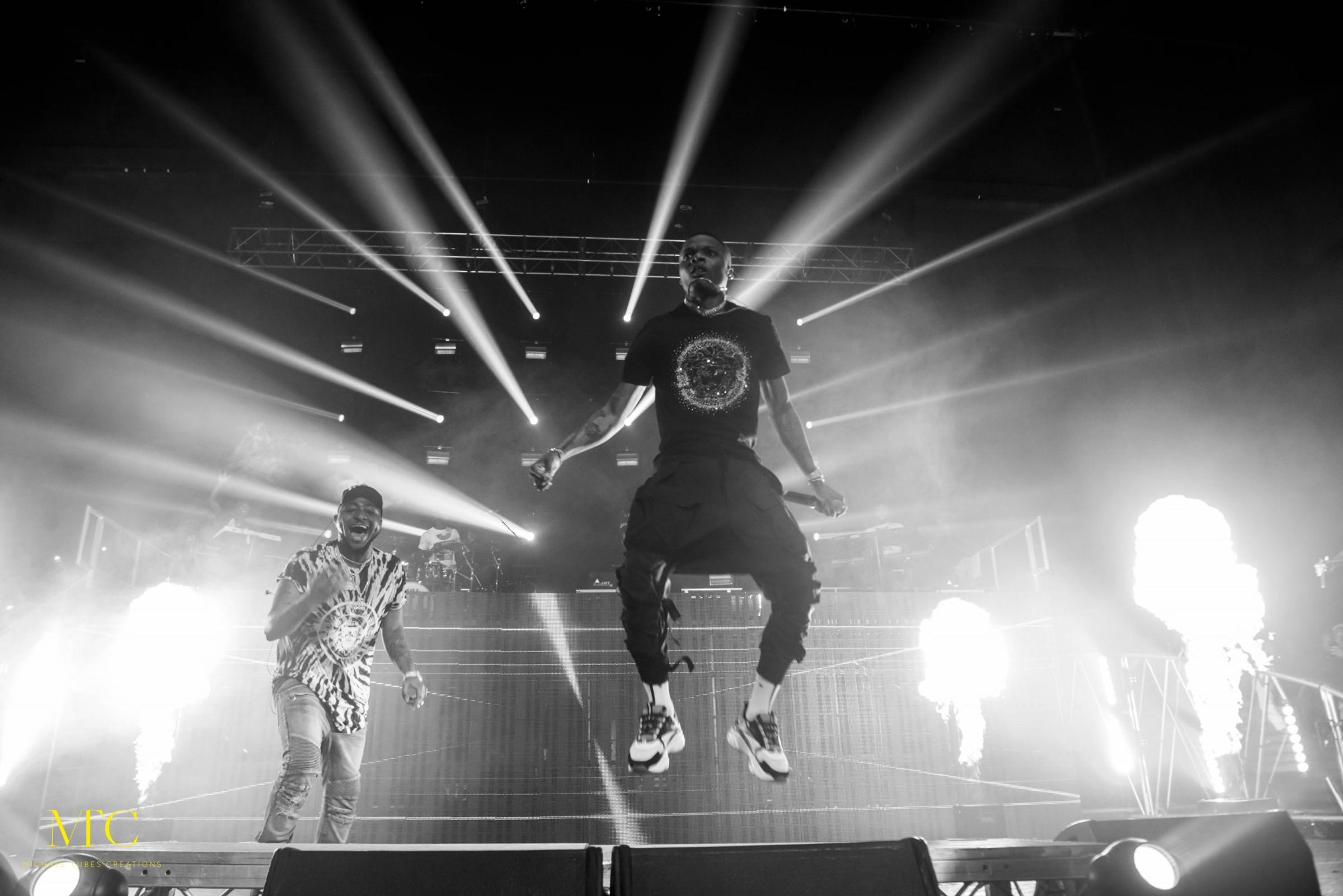 london, United Kingdom. 18th Feburary 2018. Wizkid performing live with davido at his 02 Academy Brixton concert. Photographed by Michael Tubes.
