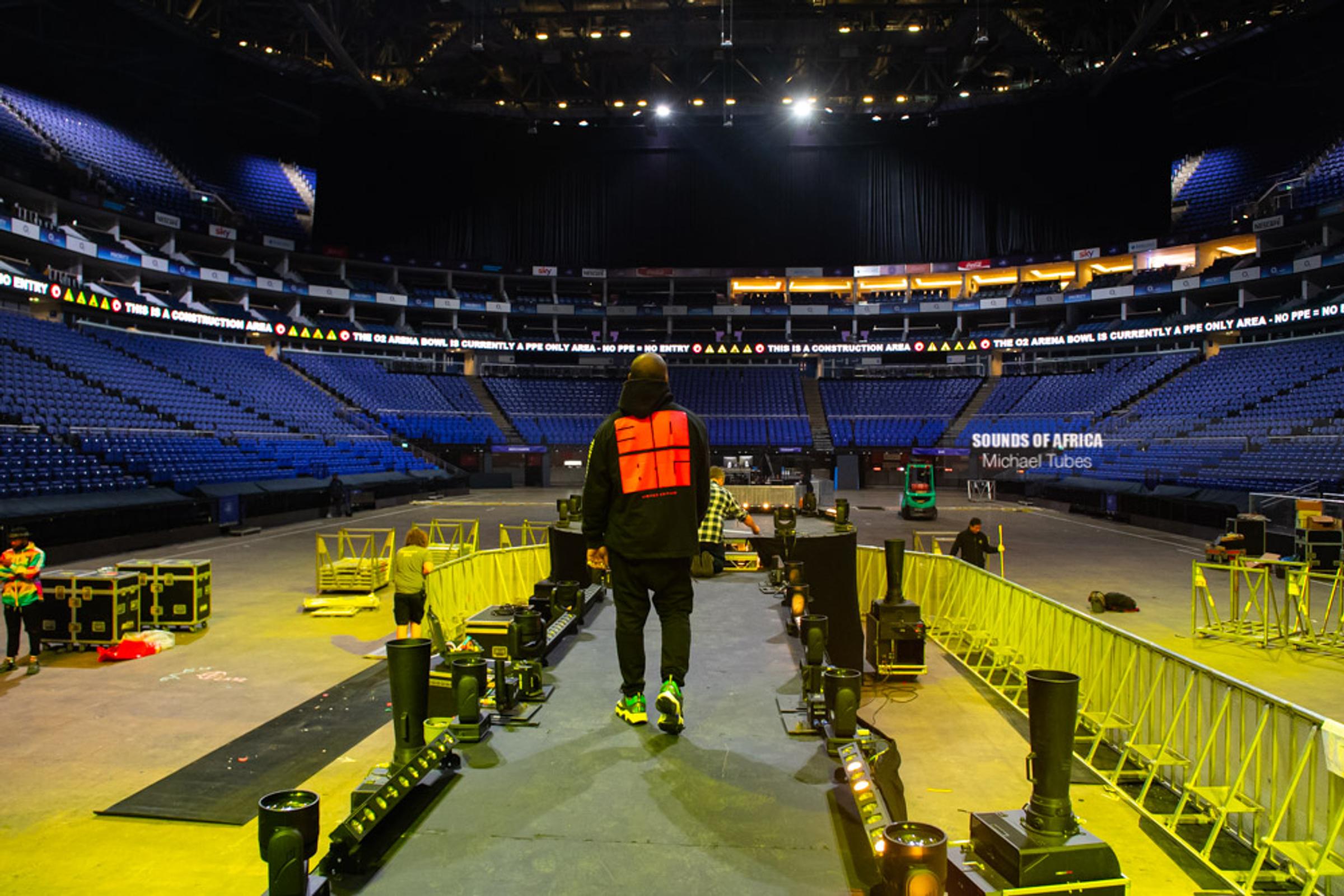 London, UK. 27th January, 2019. Davido’s rehearsal before his live performance at The 02 Arena. Photographed Michael Tubes.