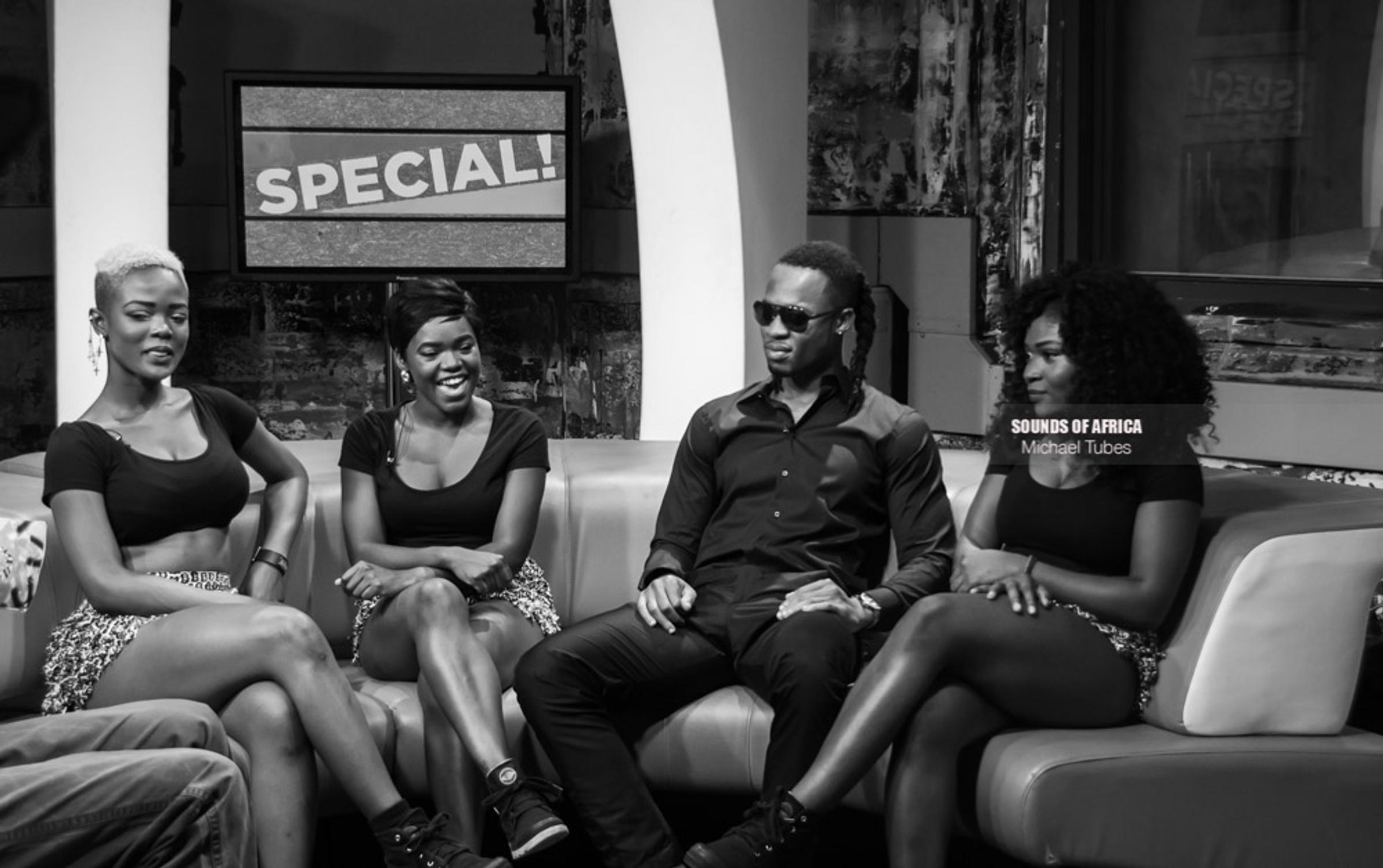 London, United Kingdom. 9th June 2013. D3 Dancers & Flavour on Live At Battersea TV programme with Presenter Shope Olajide. Photographed by Michael Tubes.