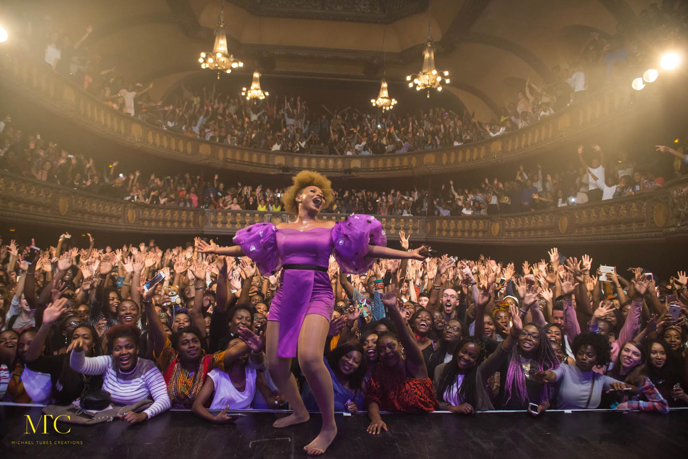 Paris, France. 7th April 2017. Yemi Alade performing live at the Le Trianon. Photographed by Michael Tubes