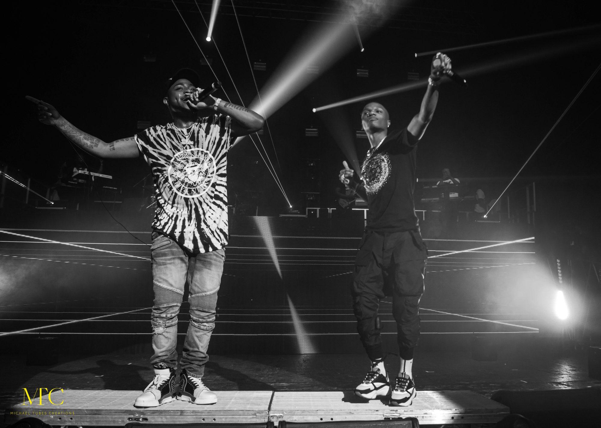 london, United Kingdom. 18th Feburary 2018. Wizkid performing live with davido at his 02 Academy Brixton concert. Photographed by Michael Tubes.