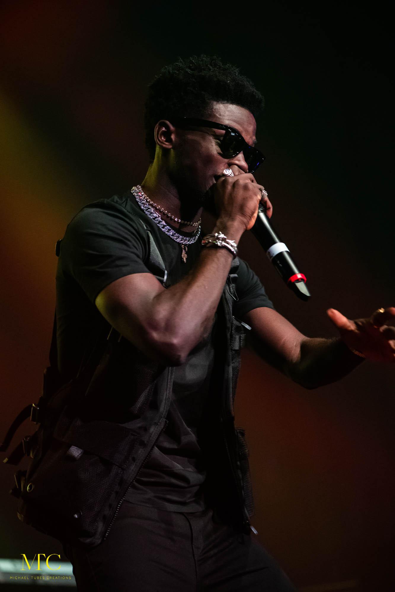 London, United Kingdom. 18th November 2019. Kuami Eugene performing live during Mayrokun’s first UK solo concert at Indigo at The O2. Photographed by Michael Tubes